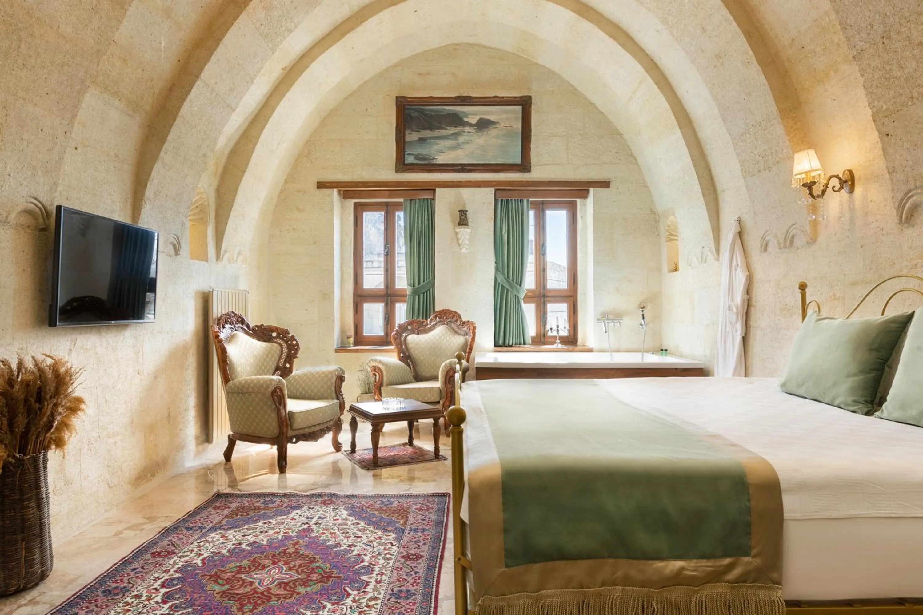 Bed in House 1938 Special Cave Hotel