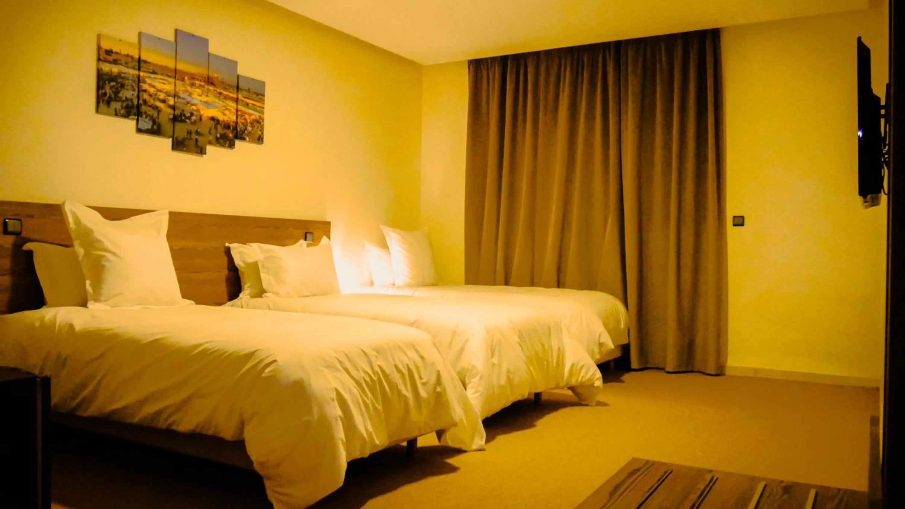 Bed in EL MOUSSAFIR HOTEL