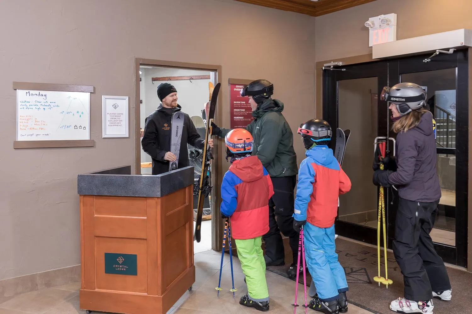 Skiing in The Crystal Lodge