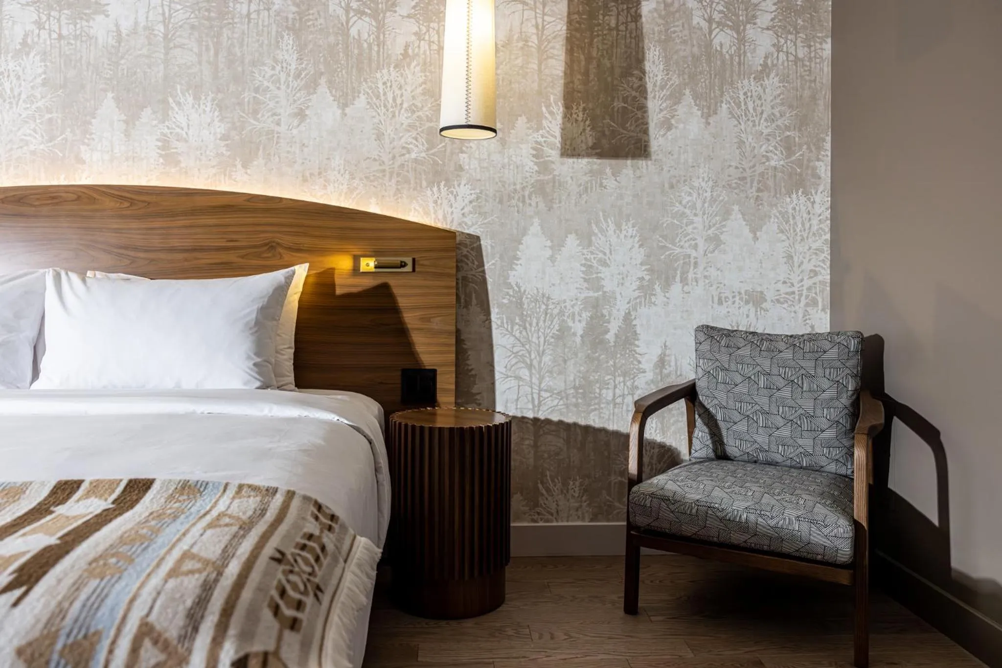 Bed in Hôtel-Musée Premières Nations