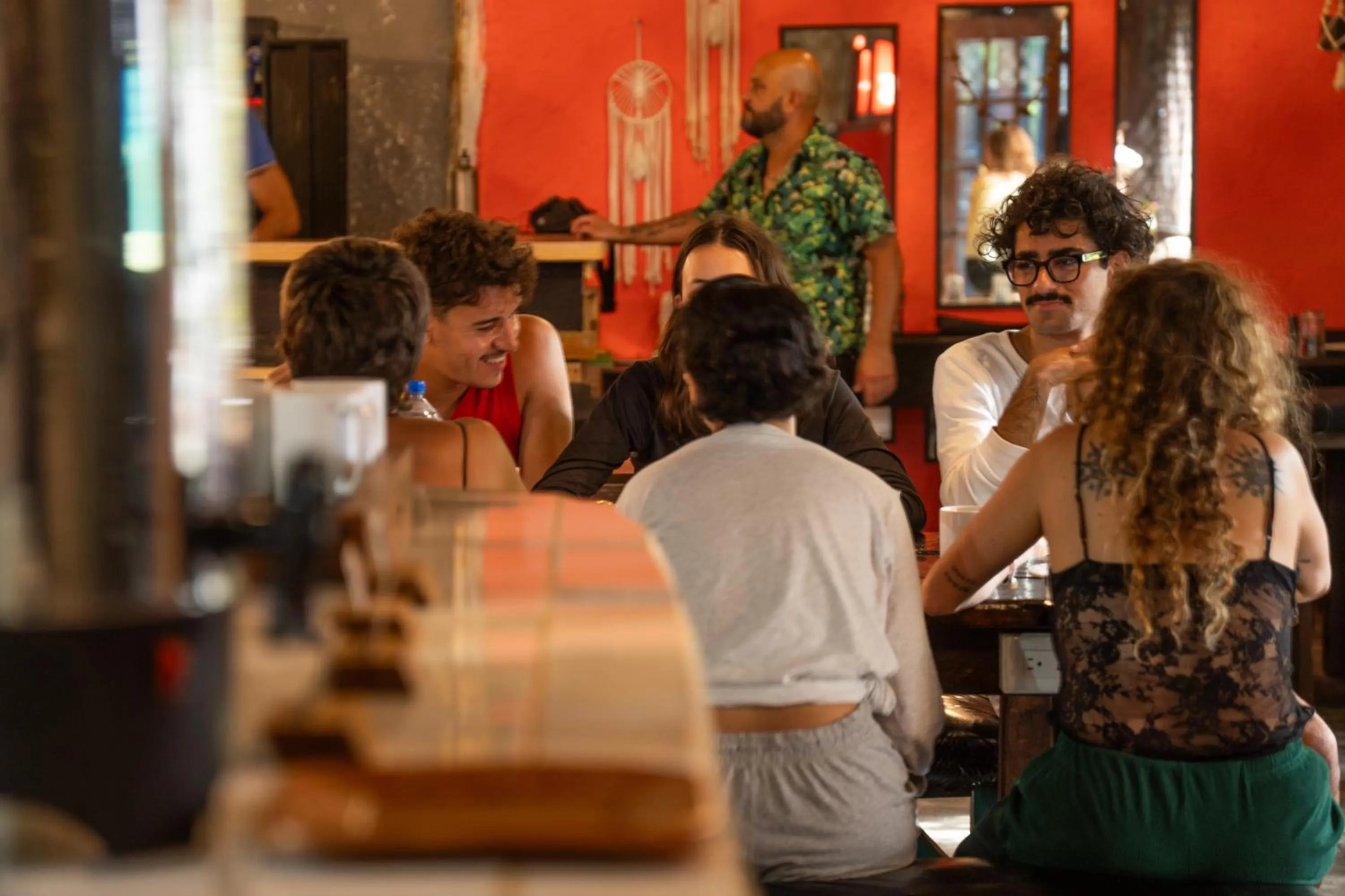 Communal kitchen in Hostel Oryx Tulum