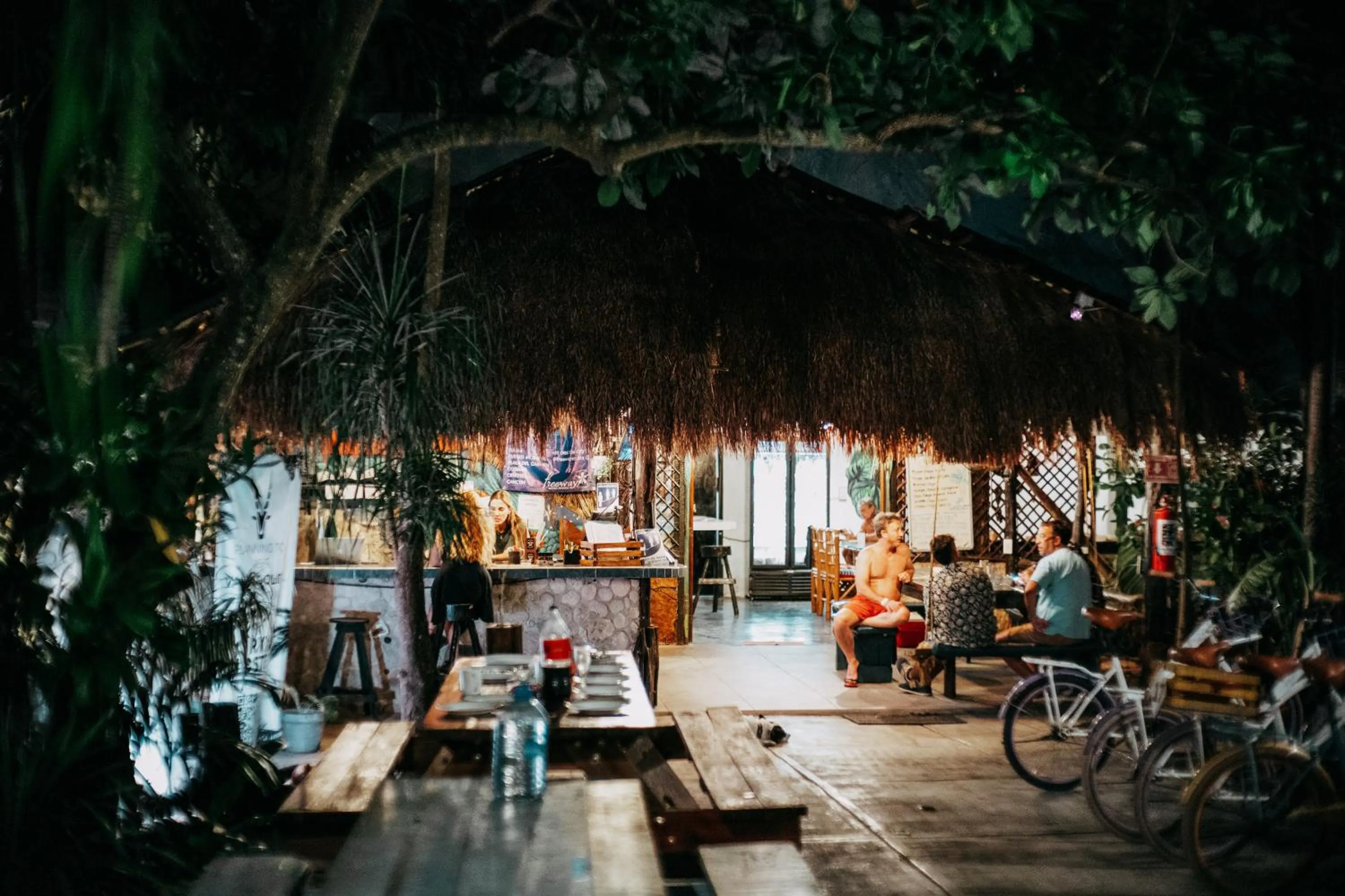 Patio in Hostel Oryx Tulum