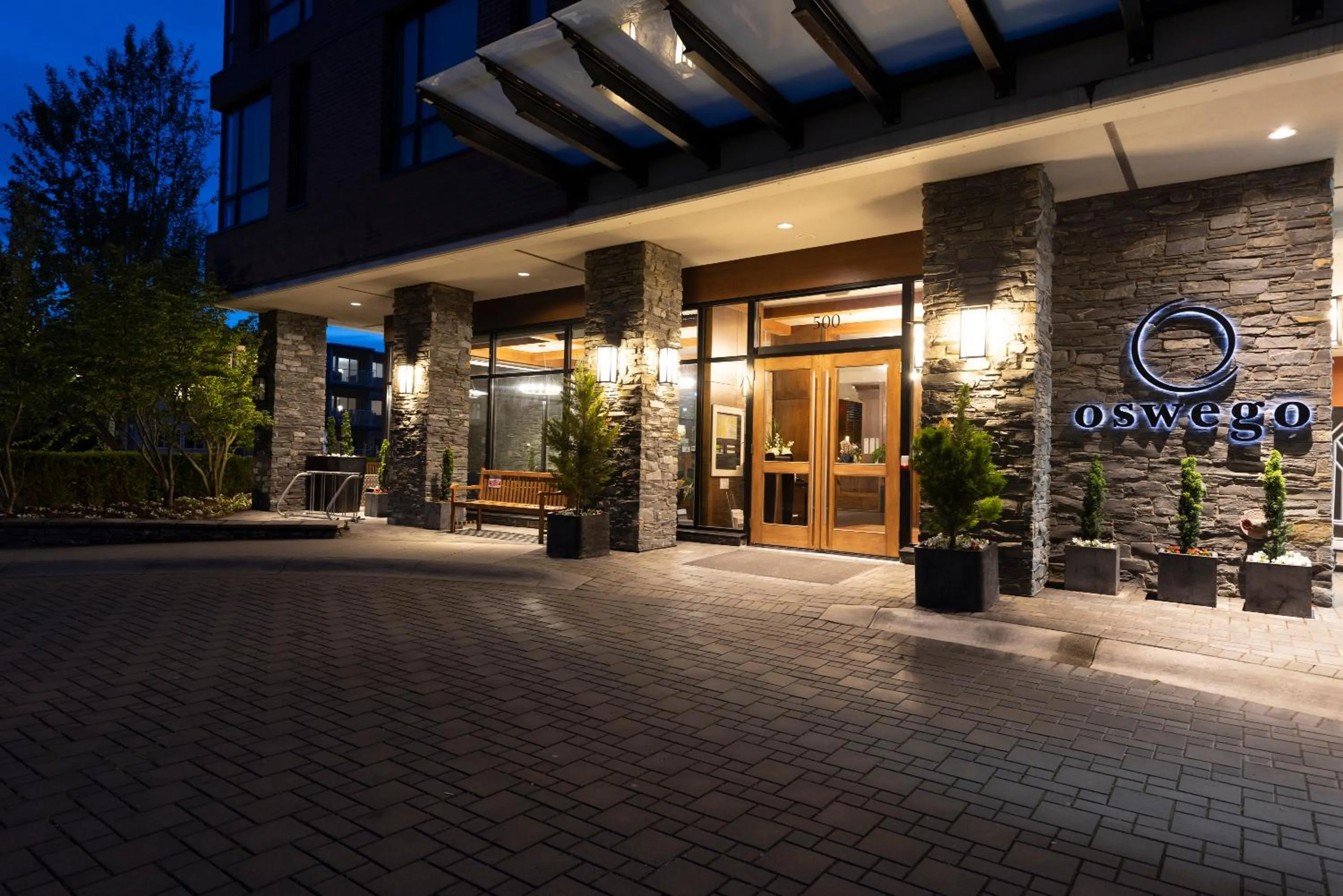 Property building in Oswego Hotel