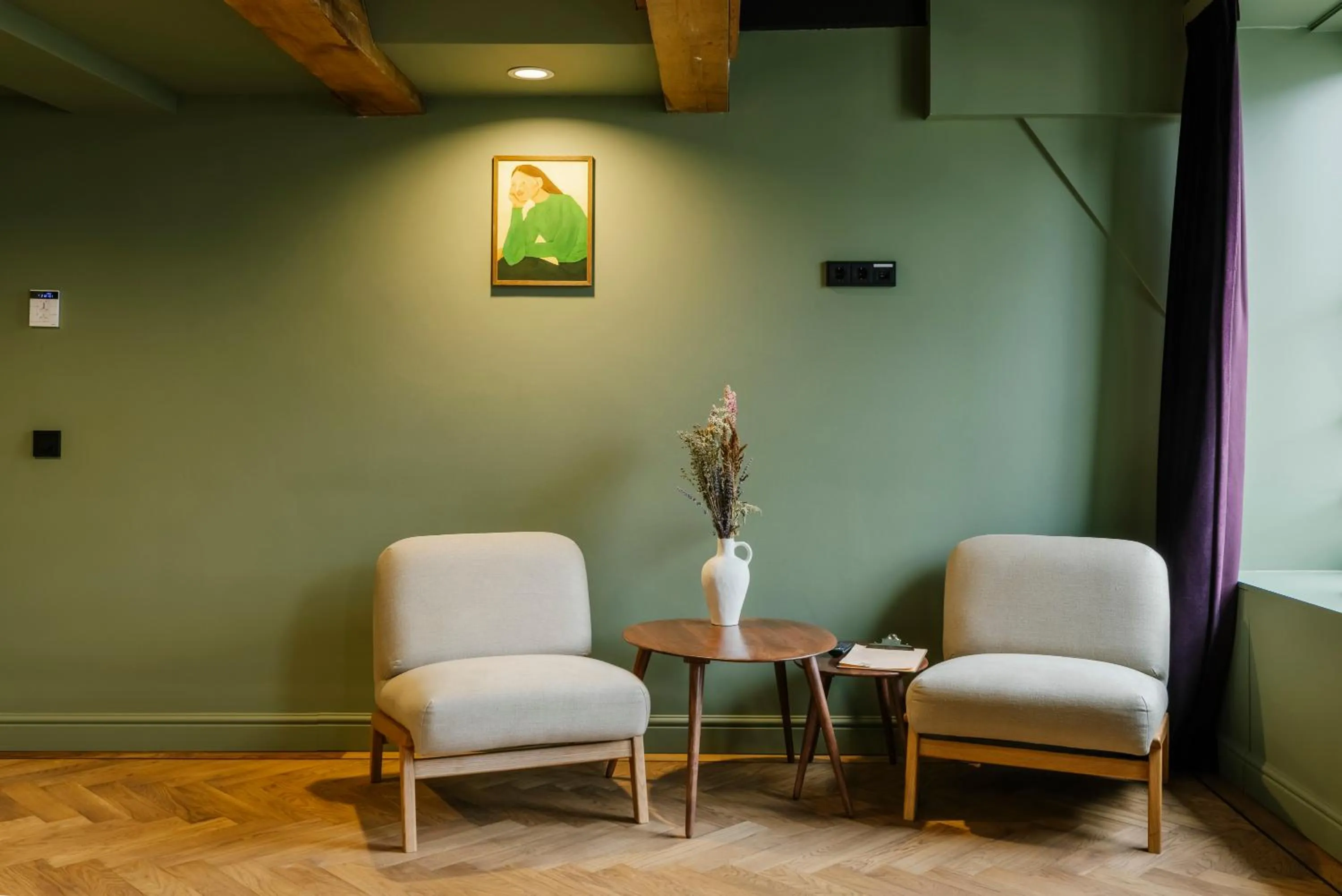 Seating area in MAF Haarlem Boutique Hotel