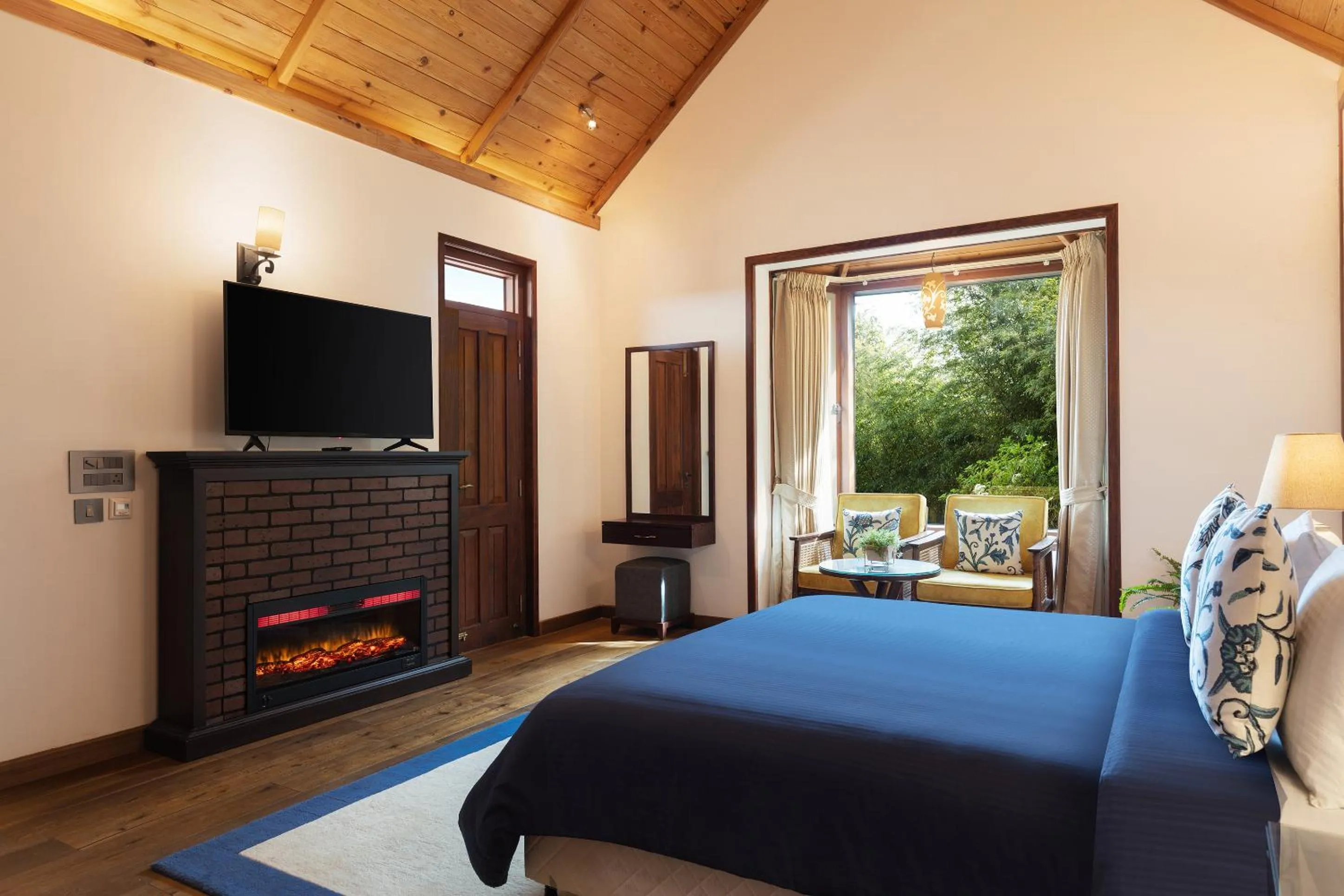 Bedroom, Bed in Divyam From BYLOO- Private Villa near Nainital