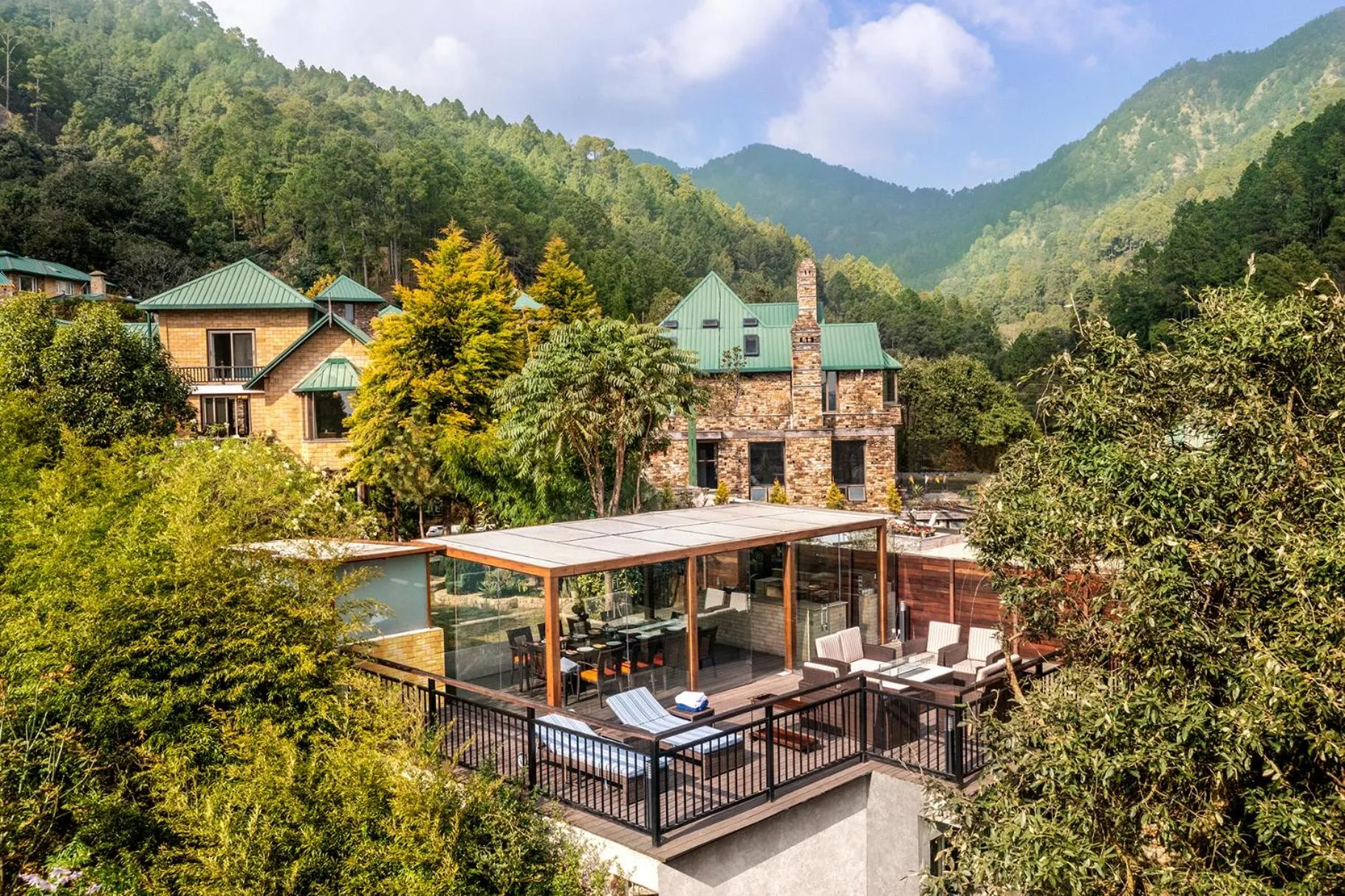 Bird's eye view in Divyam From BYLOO- Private Villa near Nainital