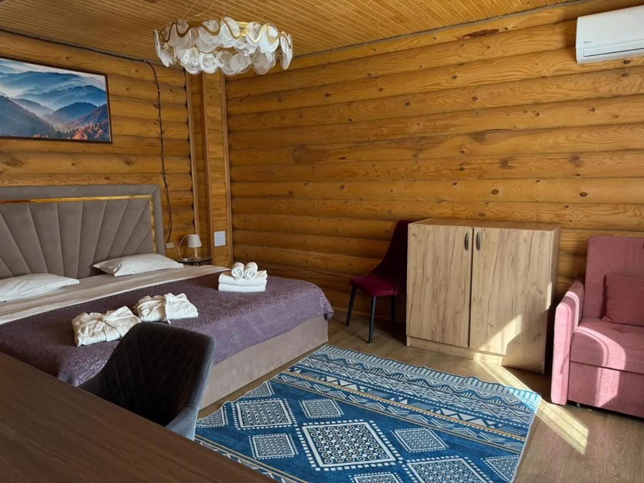 furniture, Bed in Eco hotel & restaurant "SKALA"