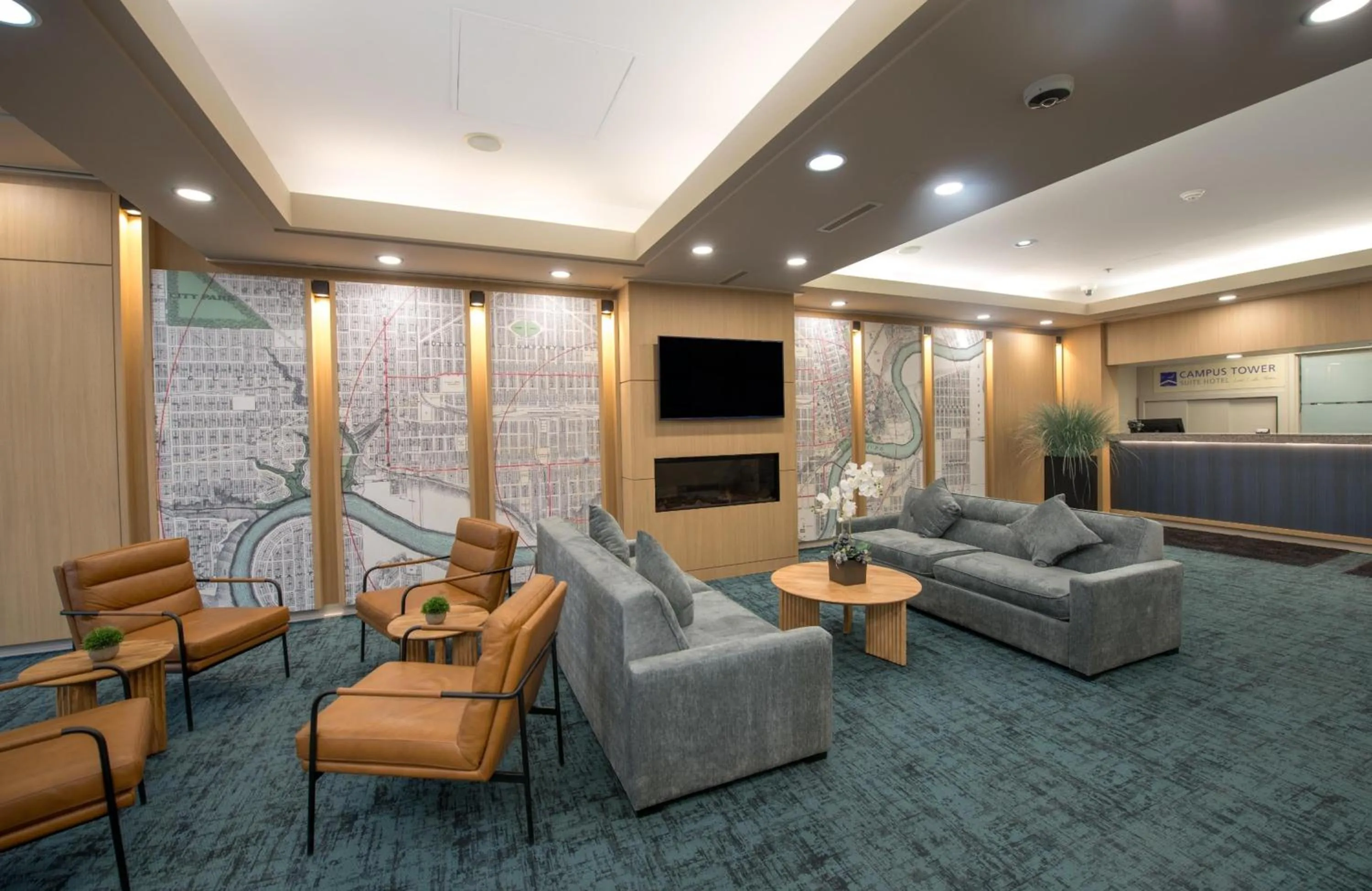 Lobby or reception in Campus Tower Suite Hotel
