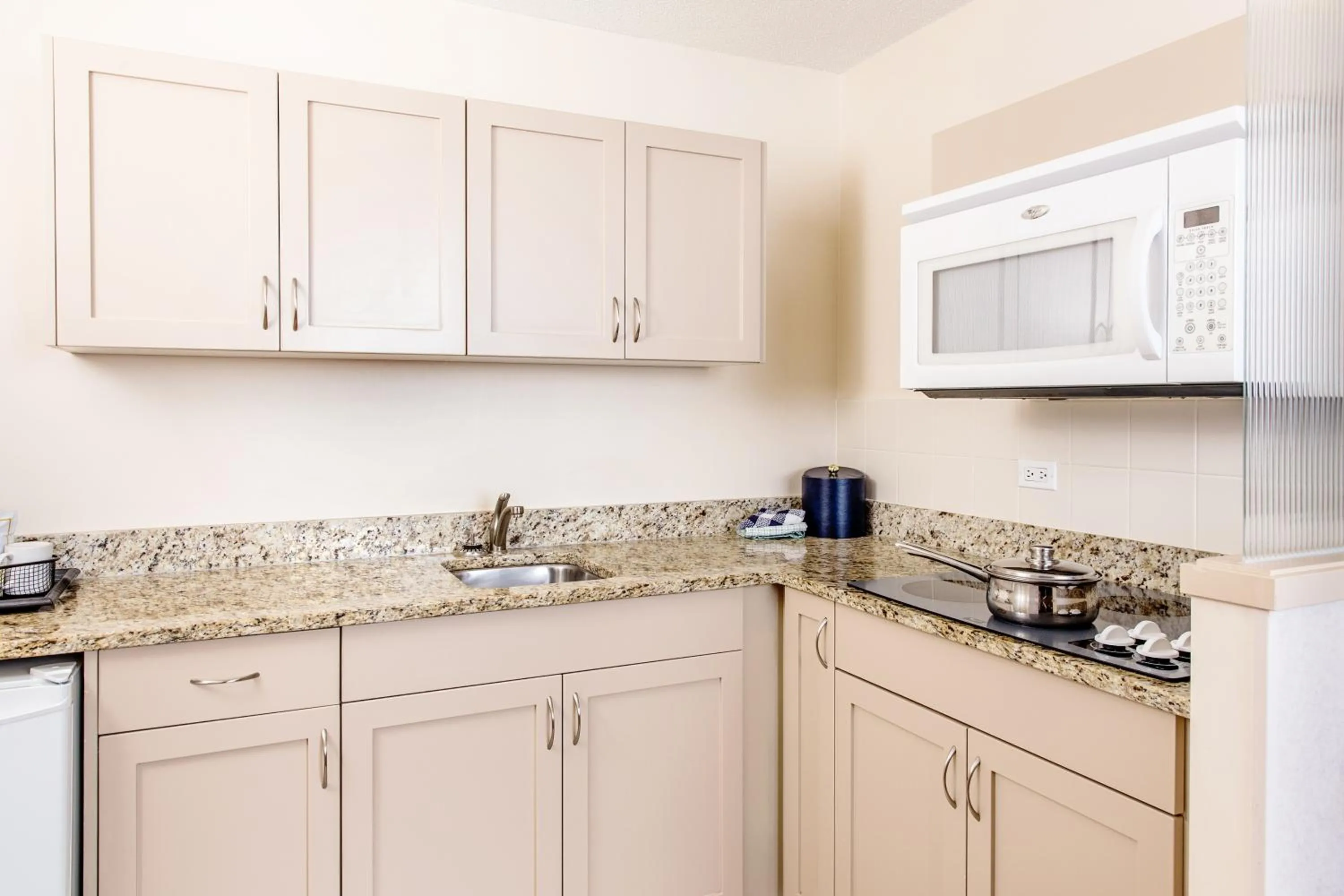 Kitchen or kitchenette in Campus Tower Suite Hotel