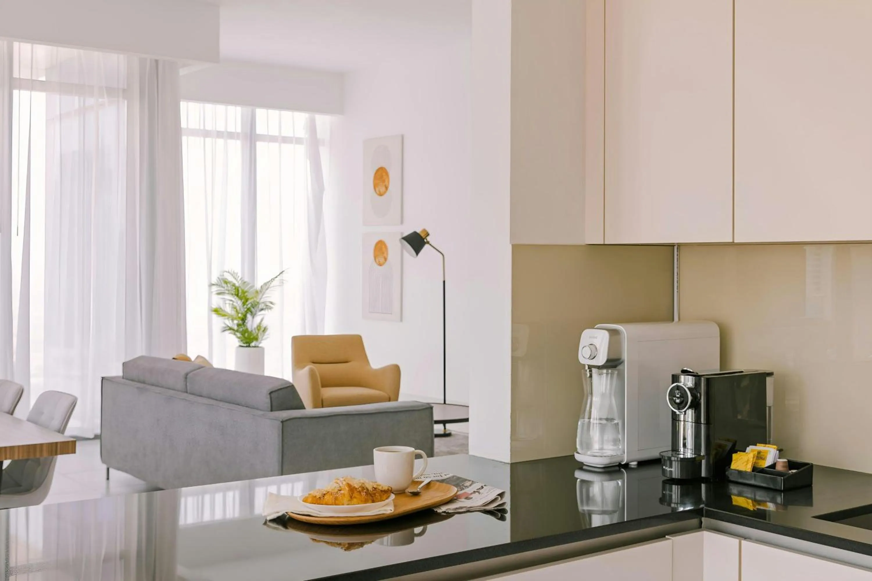 Kitchen or kitchenette in Sonder by Marriott Bonvoy Downtown Towers Apartments