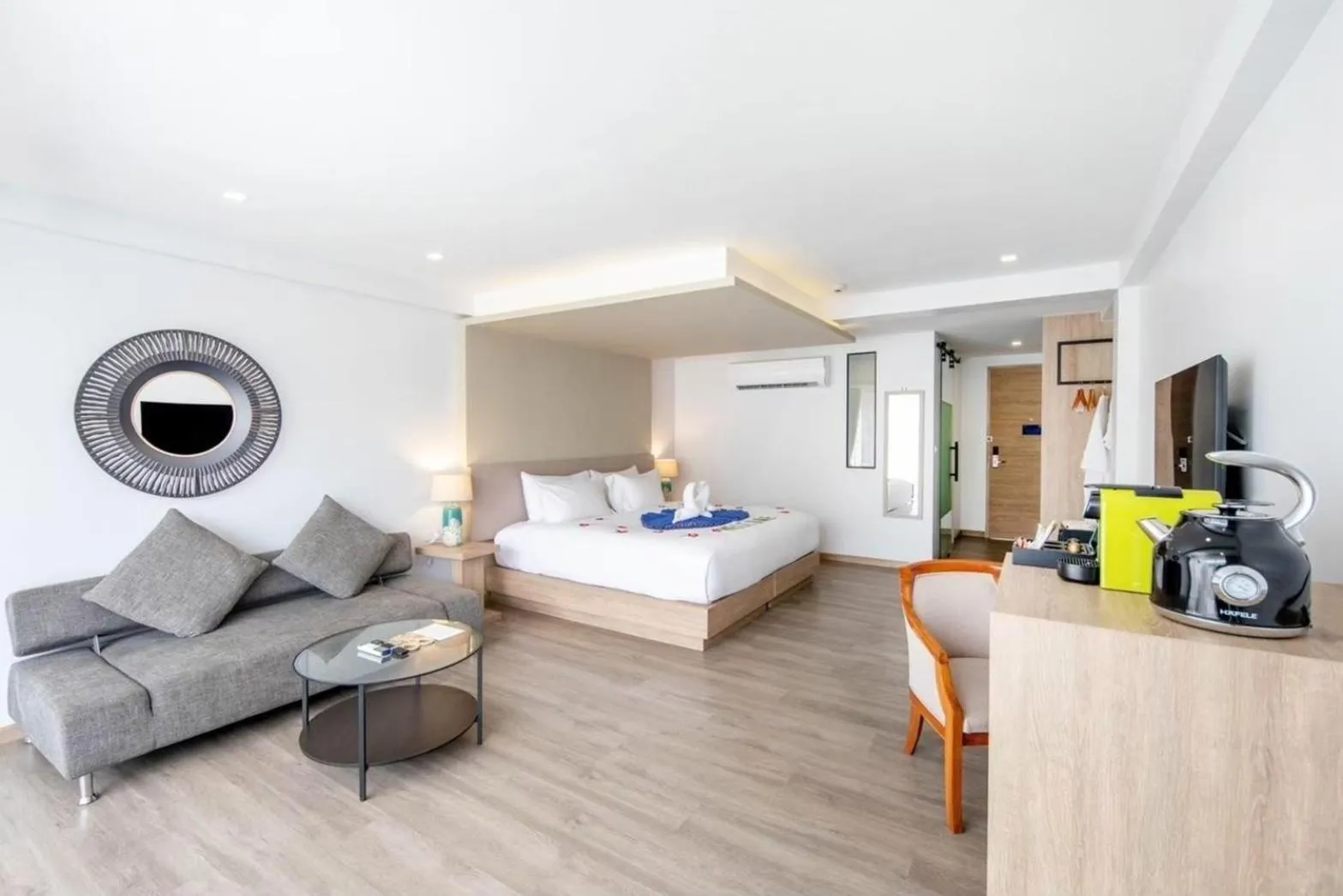 Bed in Anona Beachfront Phuket Resort-SHA EXTRA PLUS