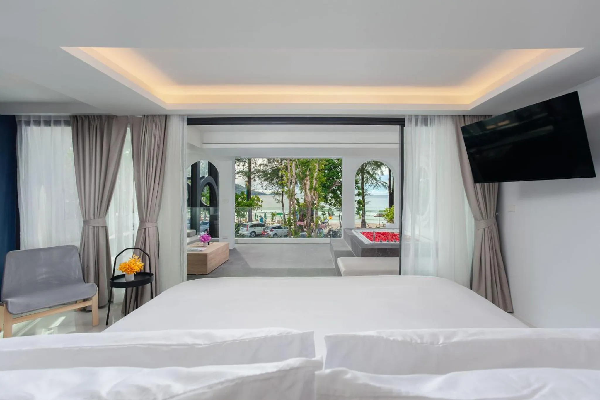 Bedroom, Bed in Anona Beachfront Phuket Resort-SHA EXTRA PLUS