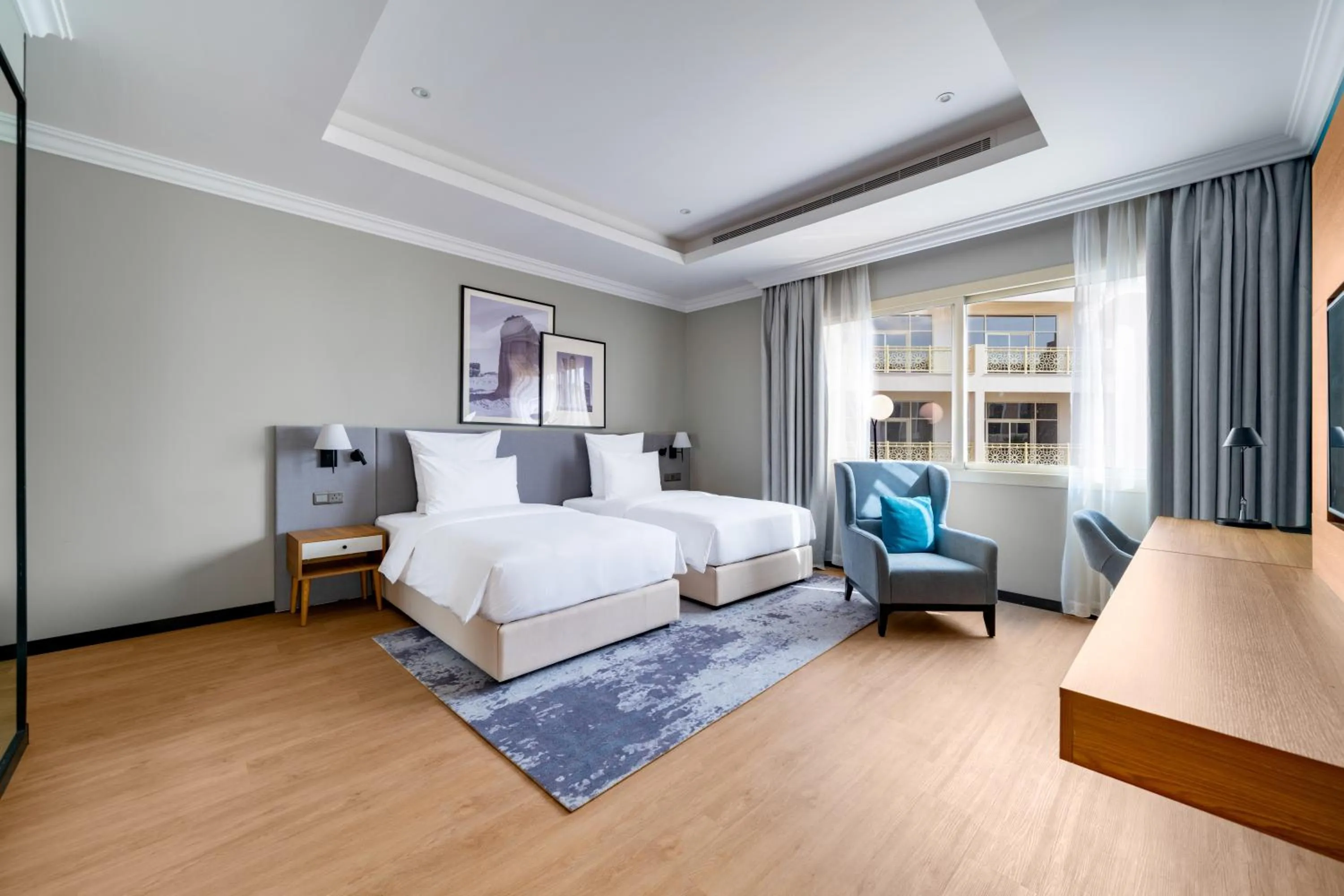 Bed in Radisson Hotel Riyadh Airport