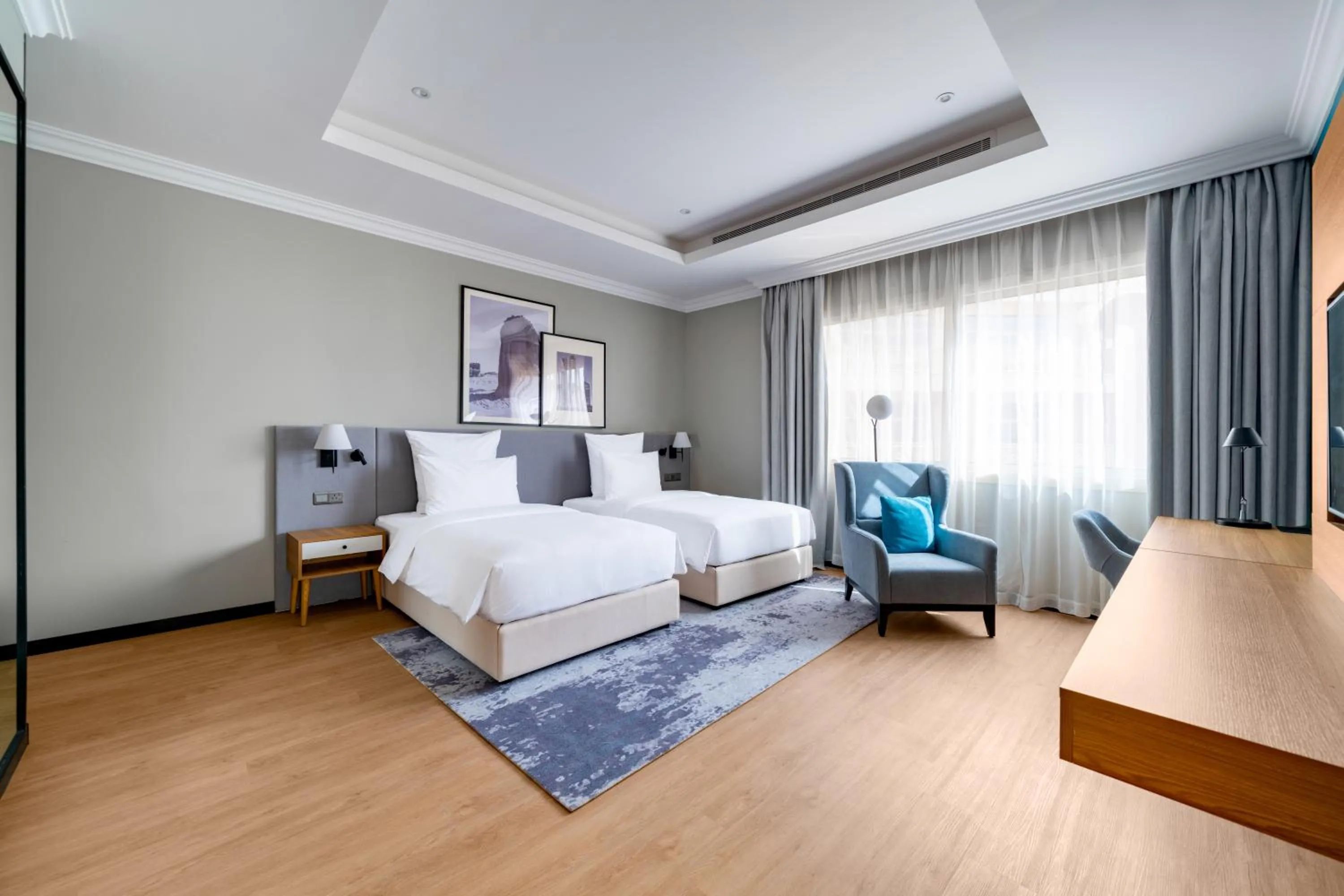 Bed in Radisson Hotel Riyadh Airport