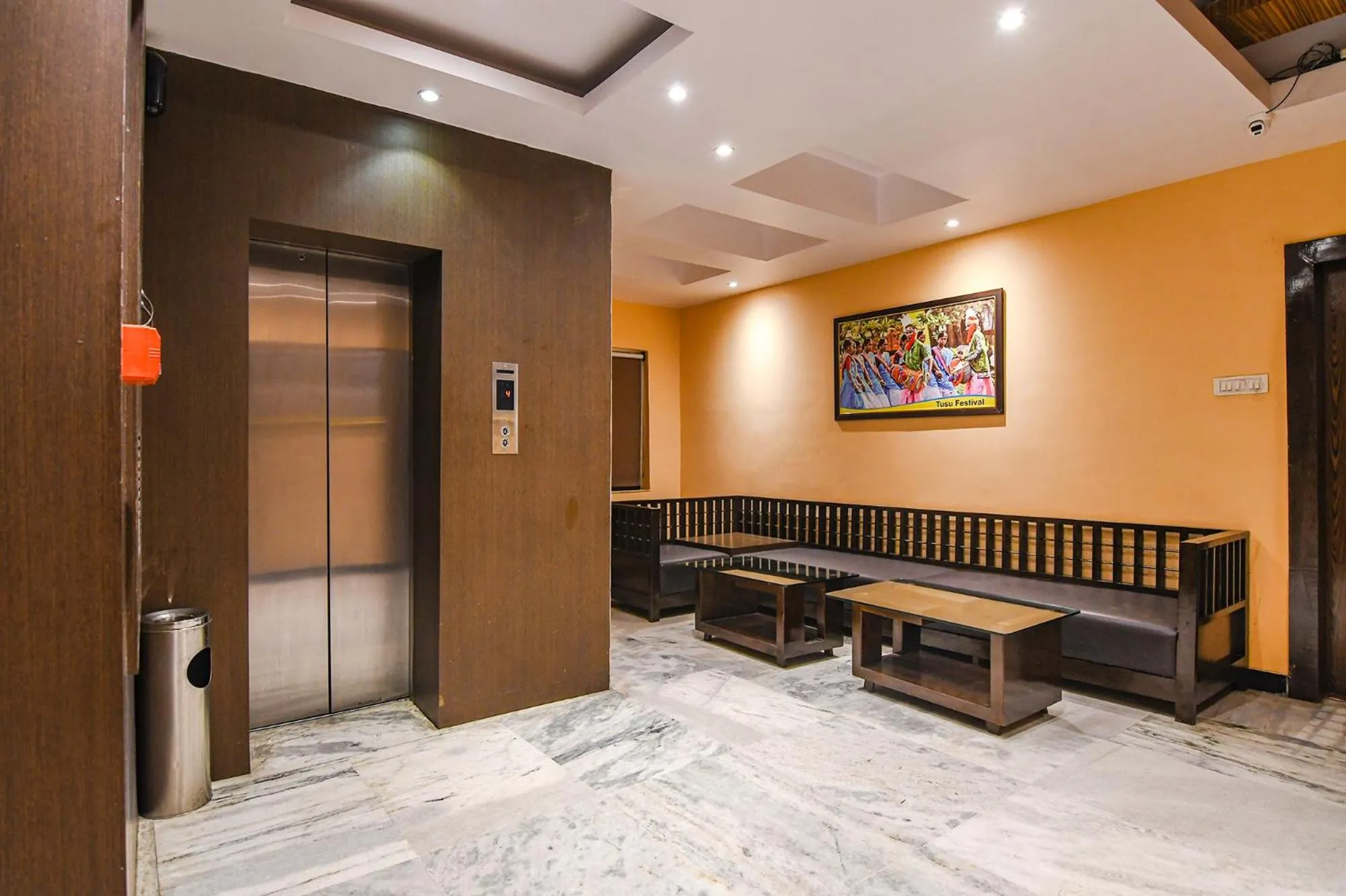 Seating area in FabHotel Shivani International