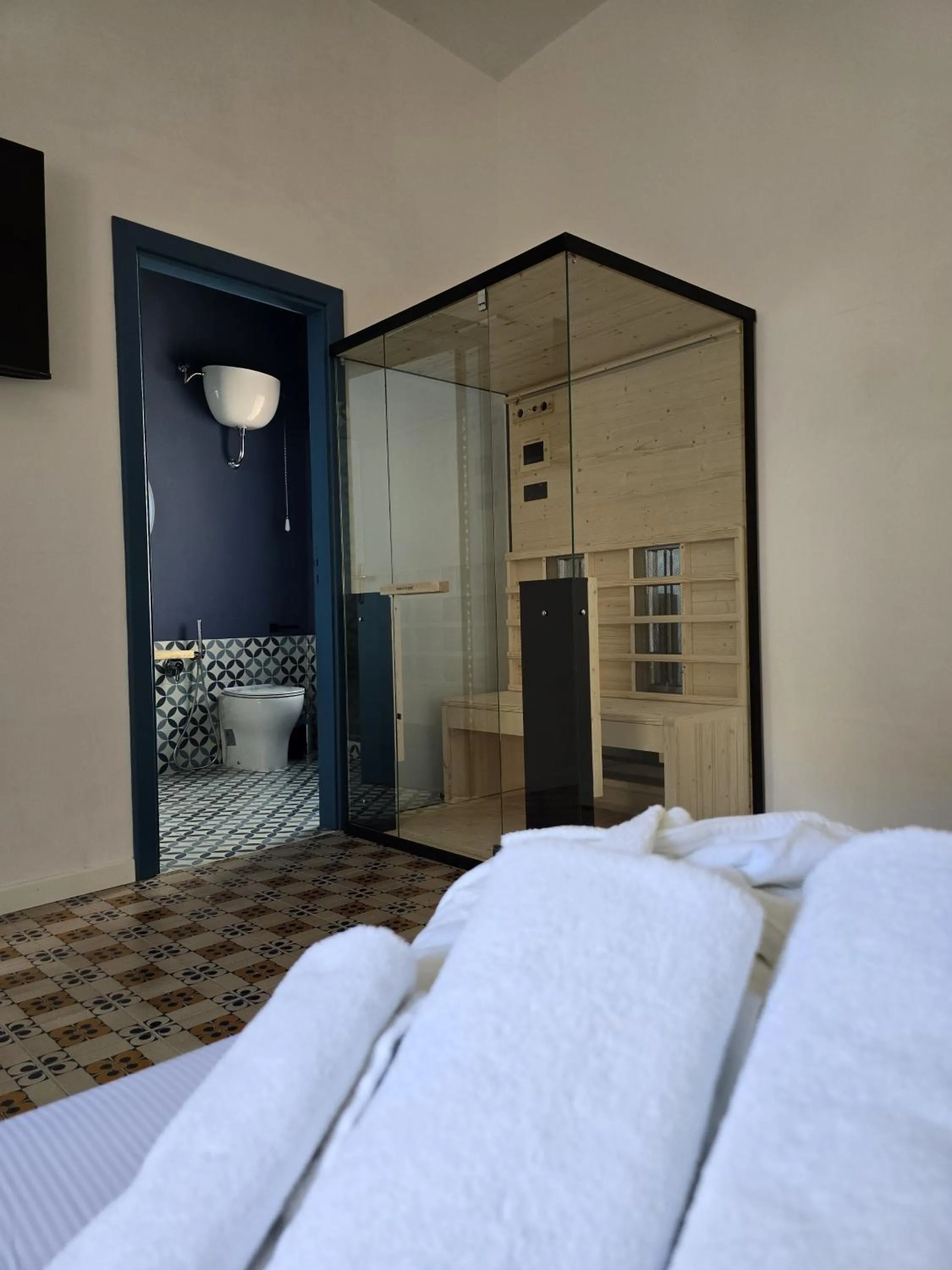 Sauna, Bed in Terra Muronis Hotel Diffuso