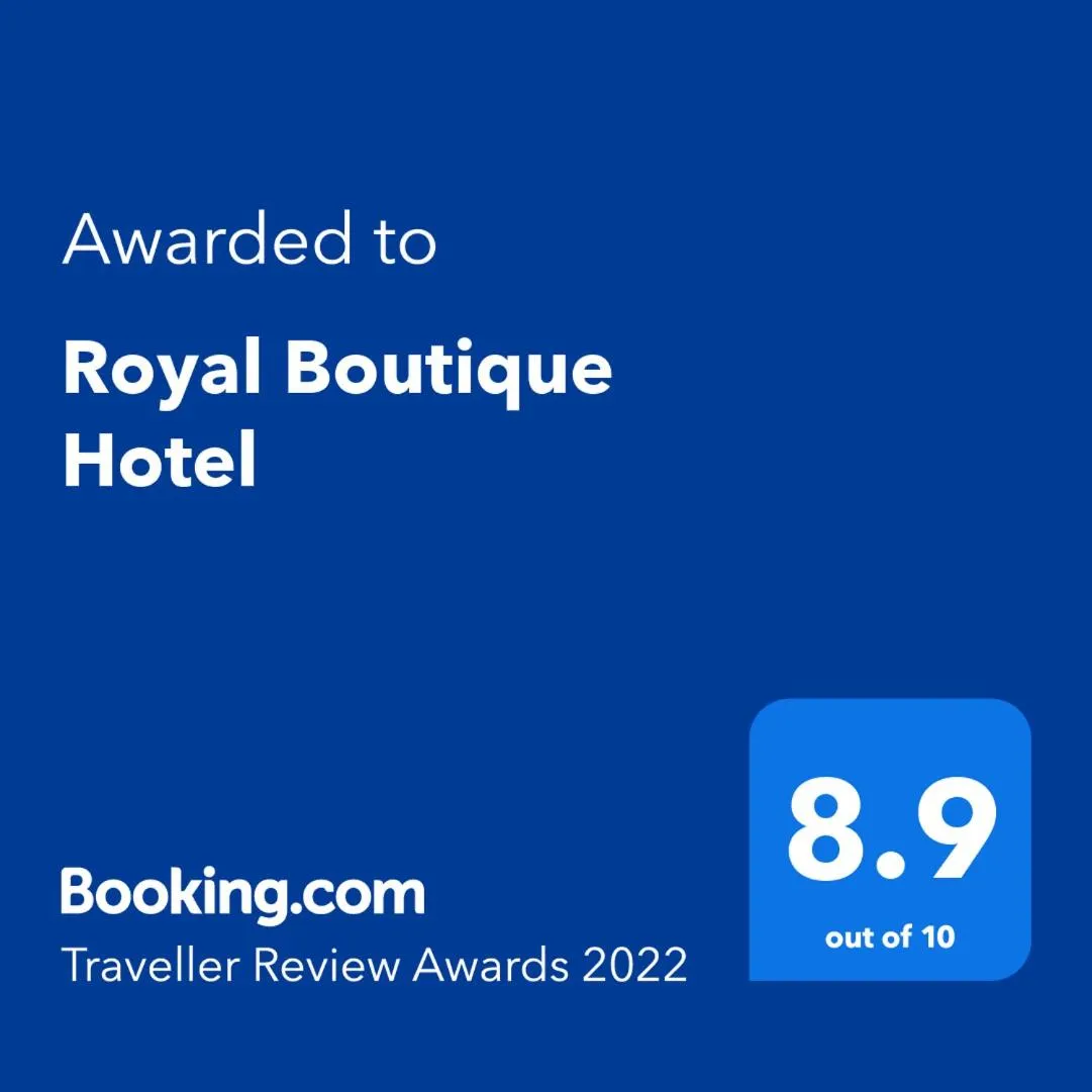 Certificate/Award in Royal Boutique Hotel