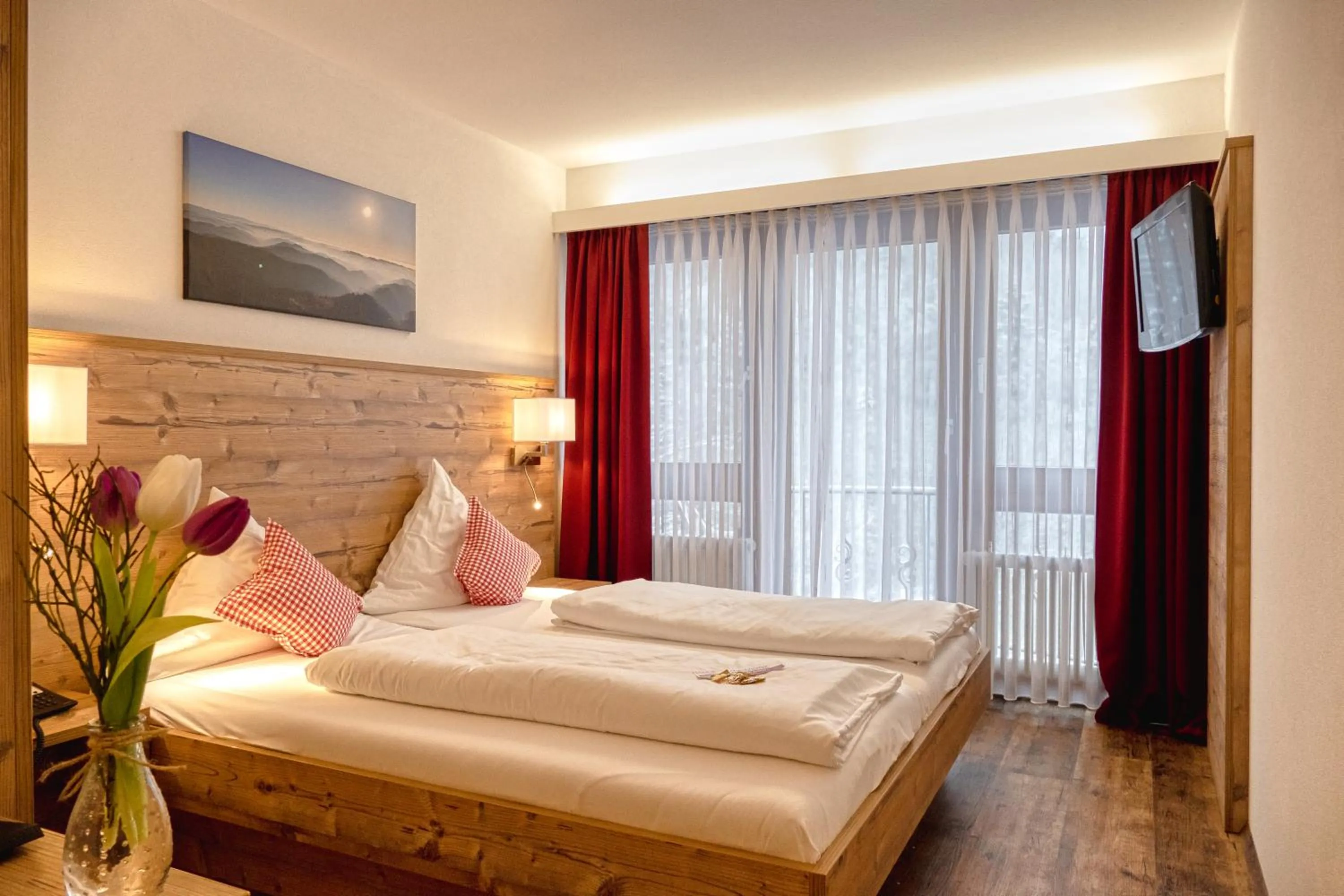 Bed in Höhenhotel & Restaurant Kalikutt