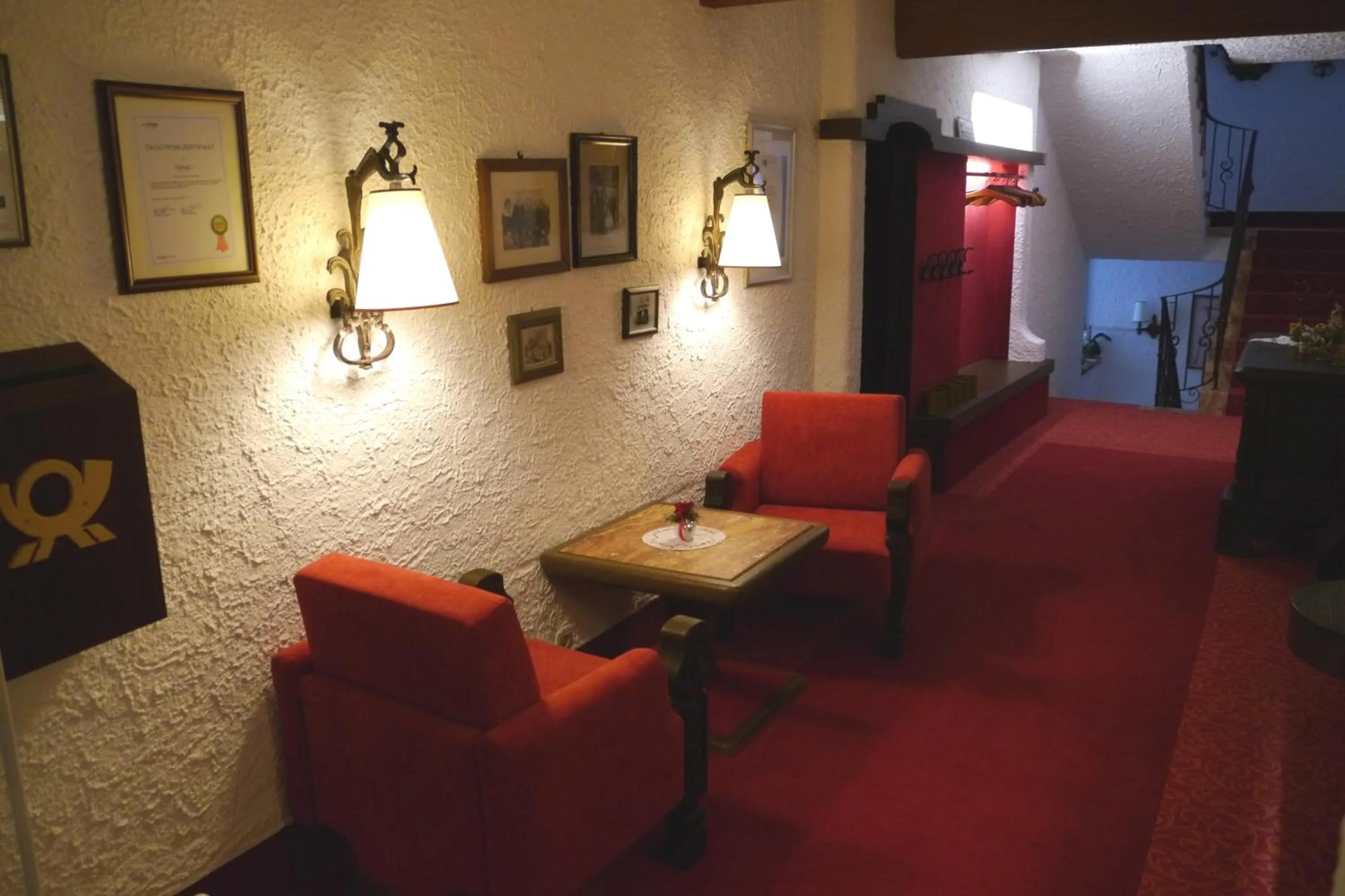 Lobby or reception in Höhenhotel & Restaurant Kalikutt