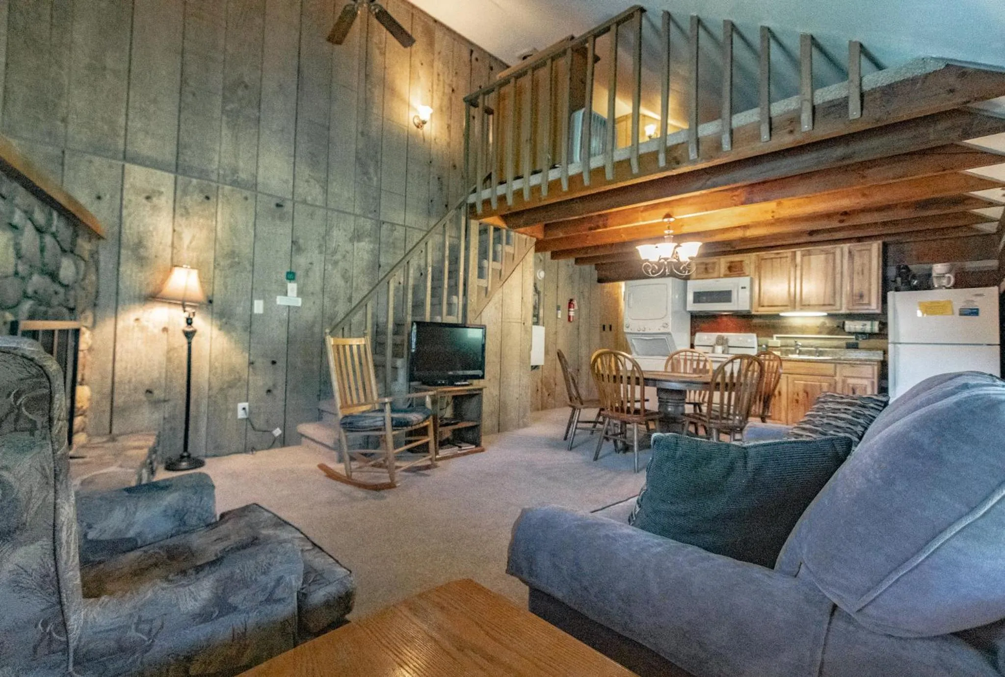 Living room in Swiss Mountain Village