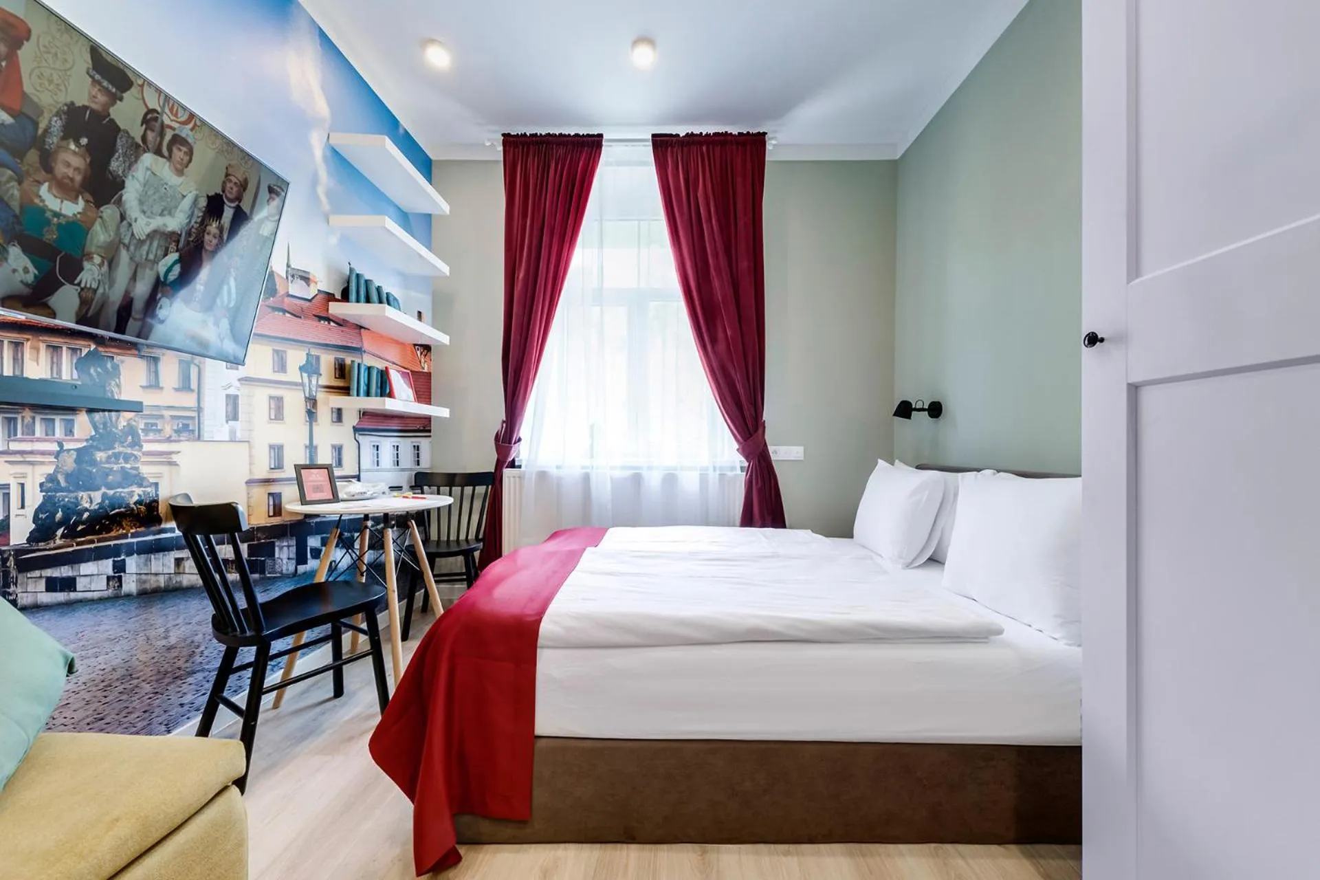 Bed in Revelton Studios Prague