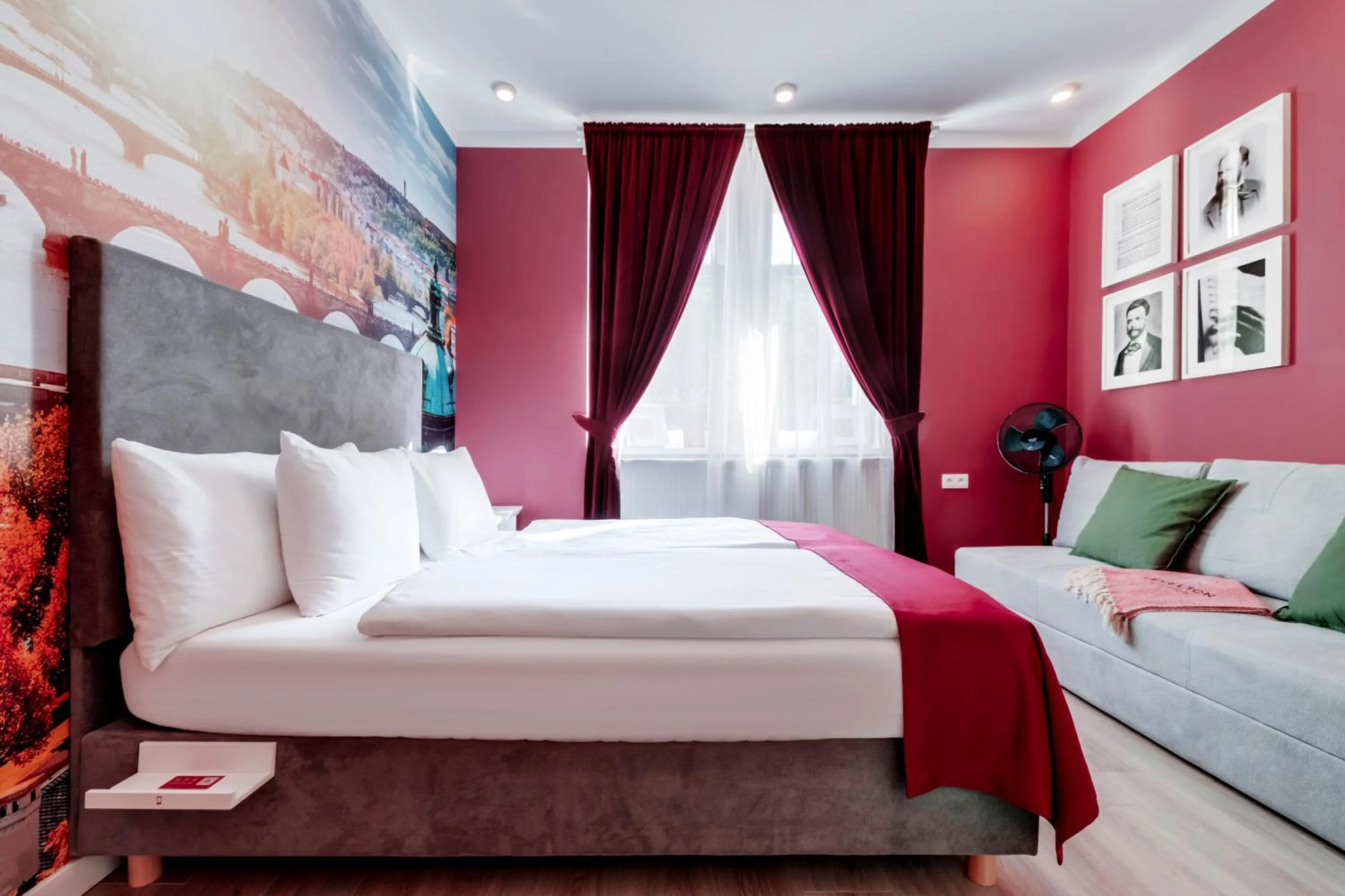 Bed in Revelton Studios Prague