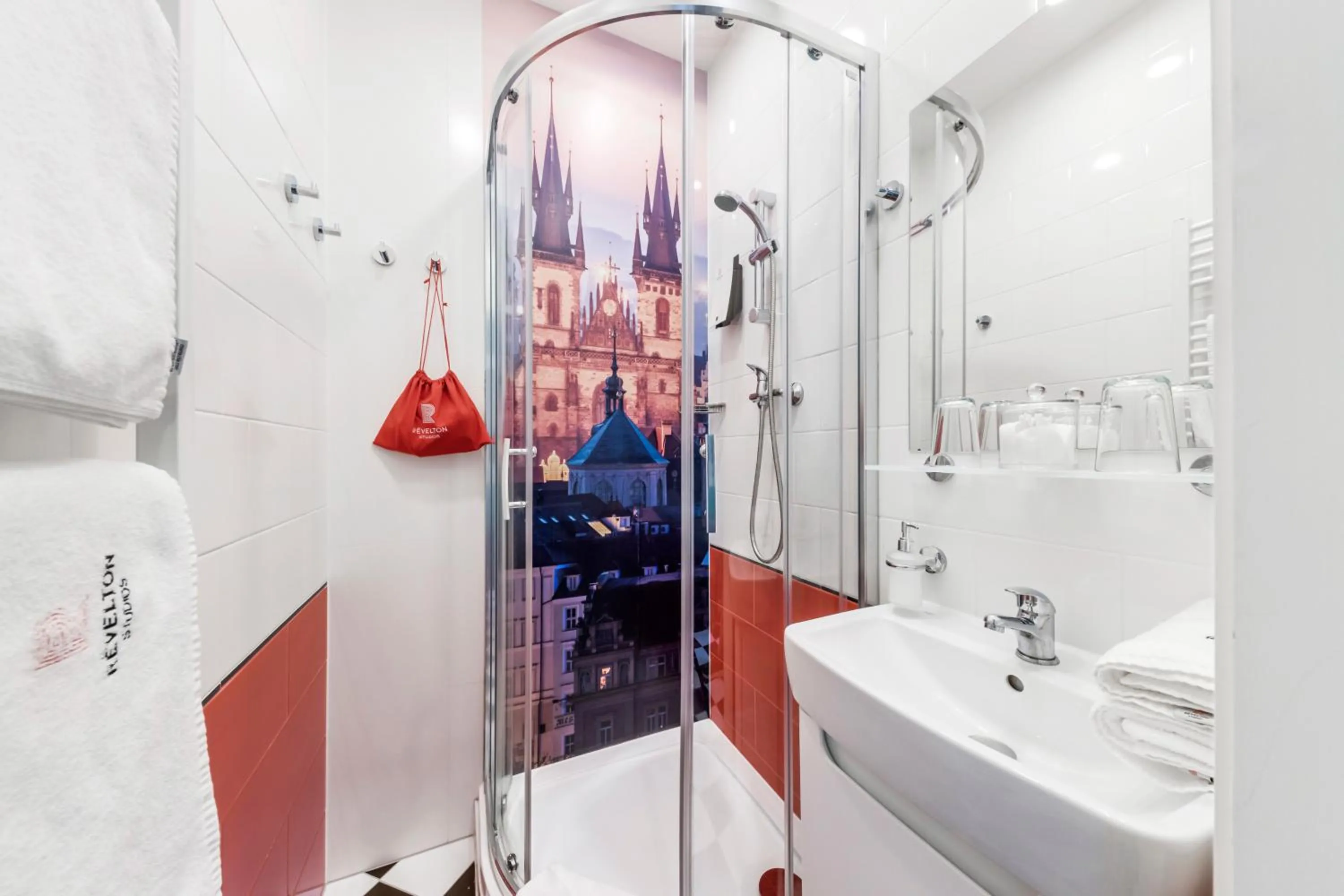 Shower in Revelton Studios Prague