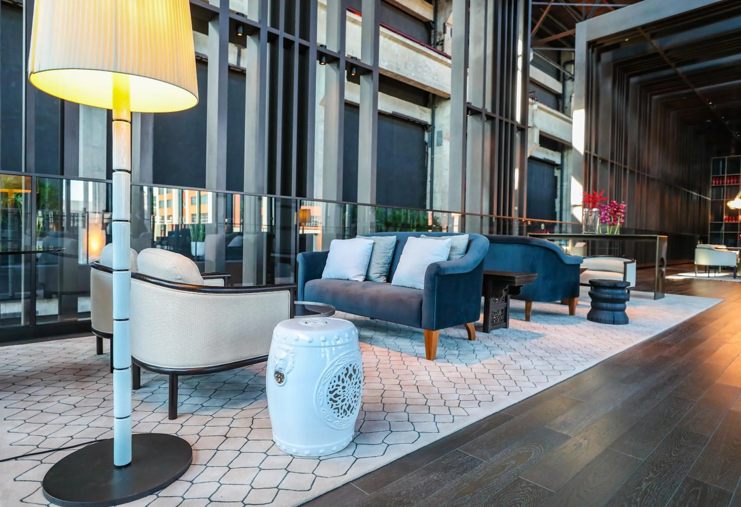 Seating area in Shangri-La Shougang Park, Beijing