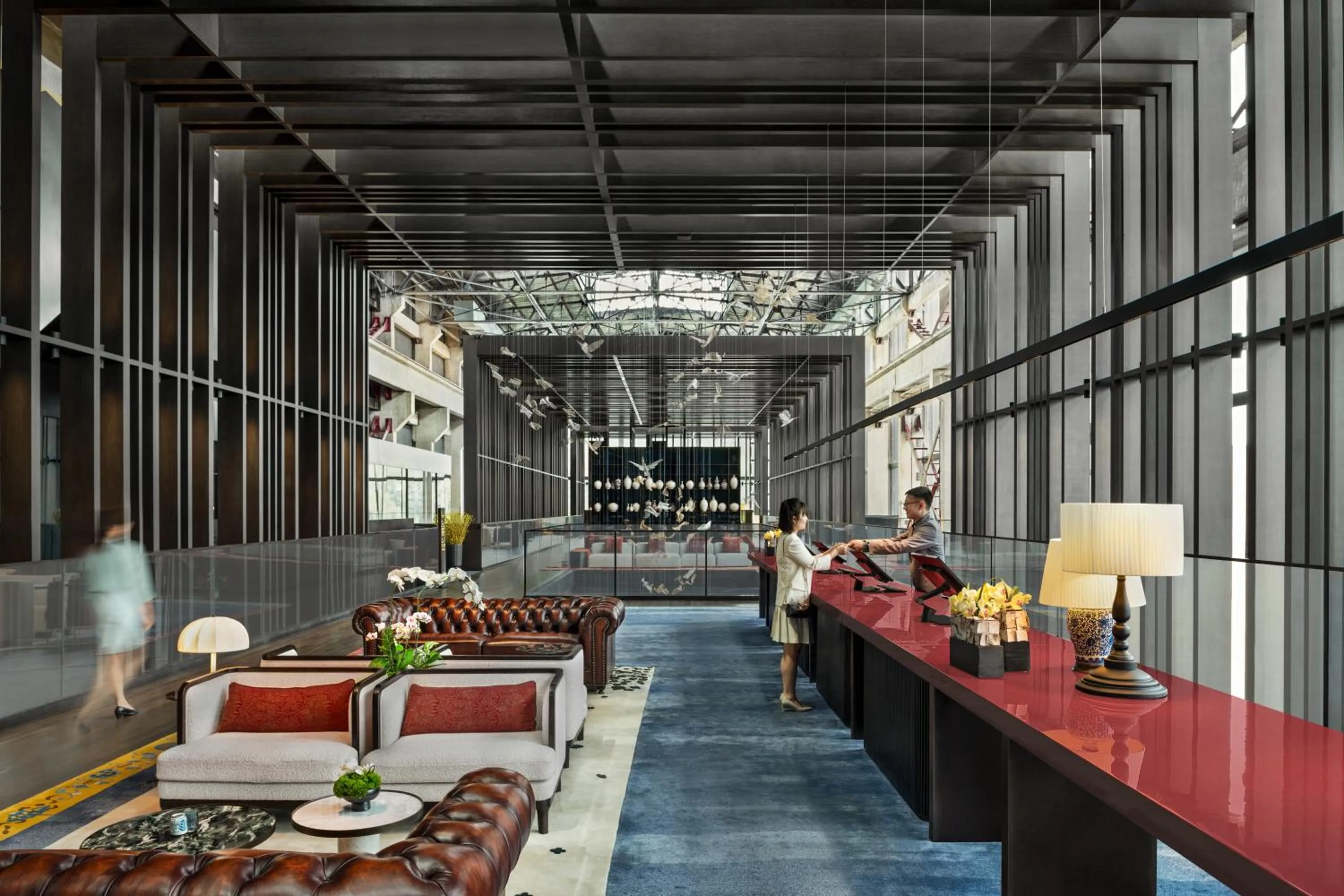 Lobby or reception in Shangri-La Shougang Park, Beijing