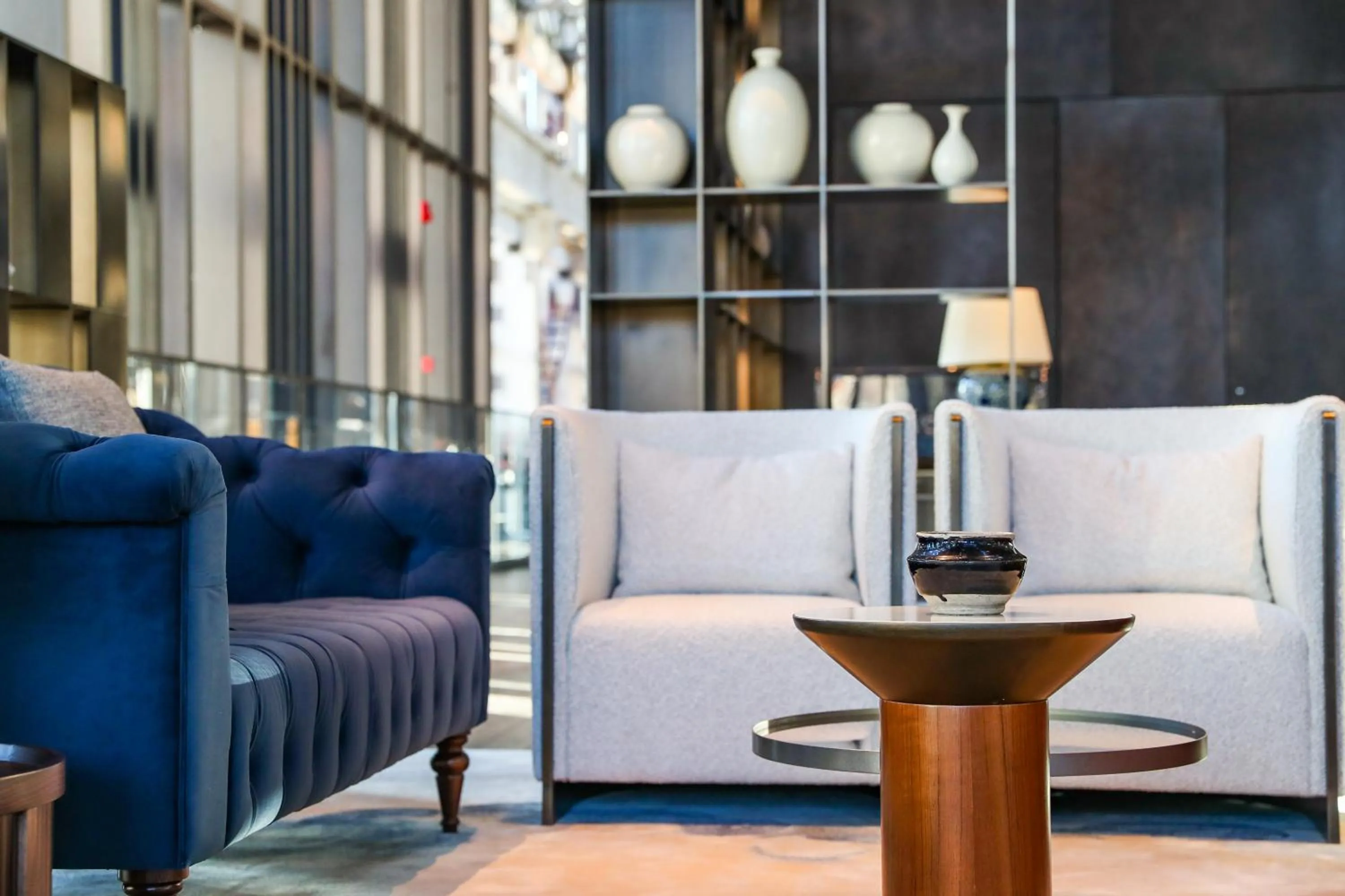 Seating area in Shangri-La Shougang Park, Beijing