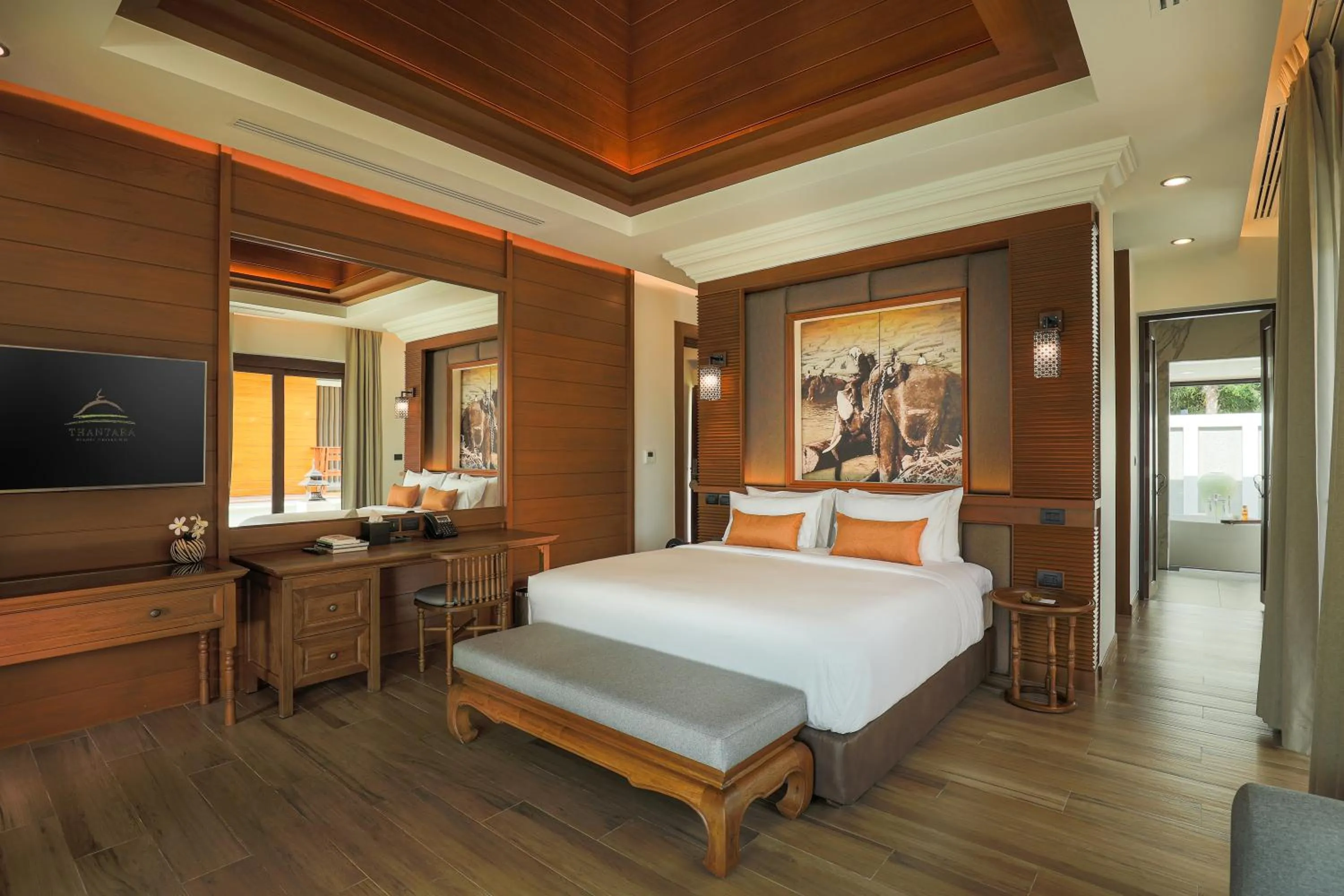 Bed in Thantara Resort Chiang Mai