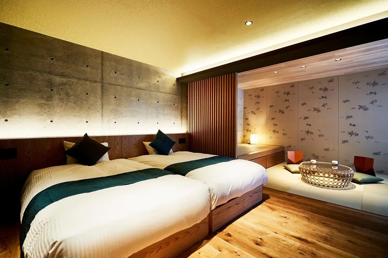 Quadruple Room with Tatami Area - single occupancy in Kikokutei Bekkan Quadruple Room with Tatami Area - single occupancy in Kikokutei Bekkan