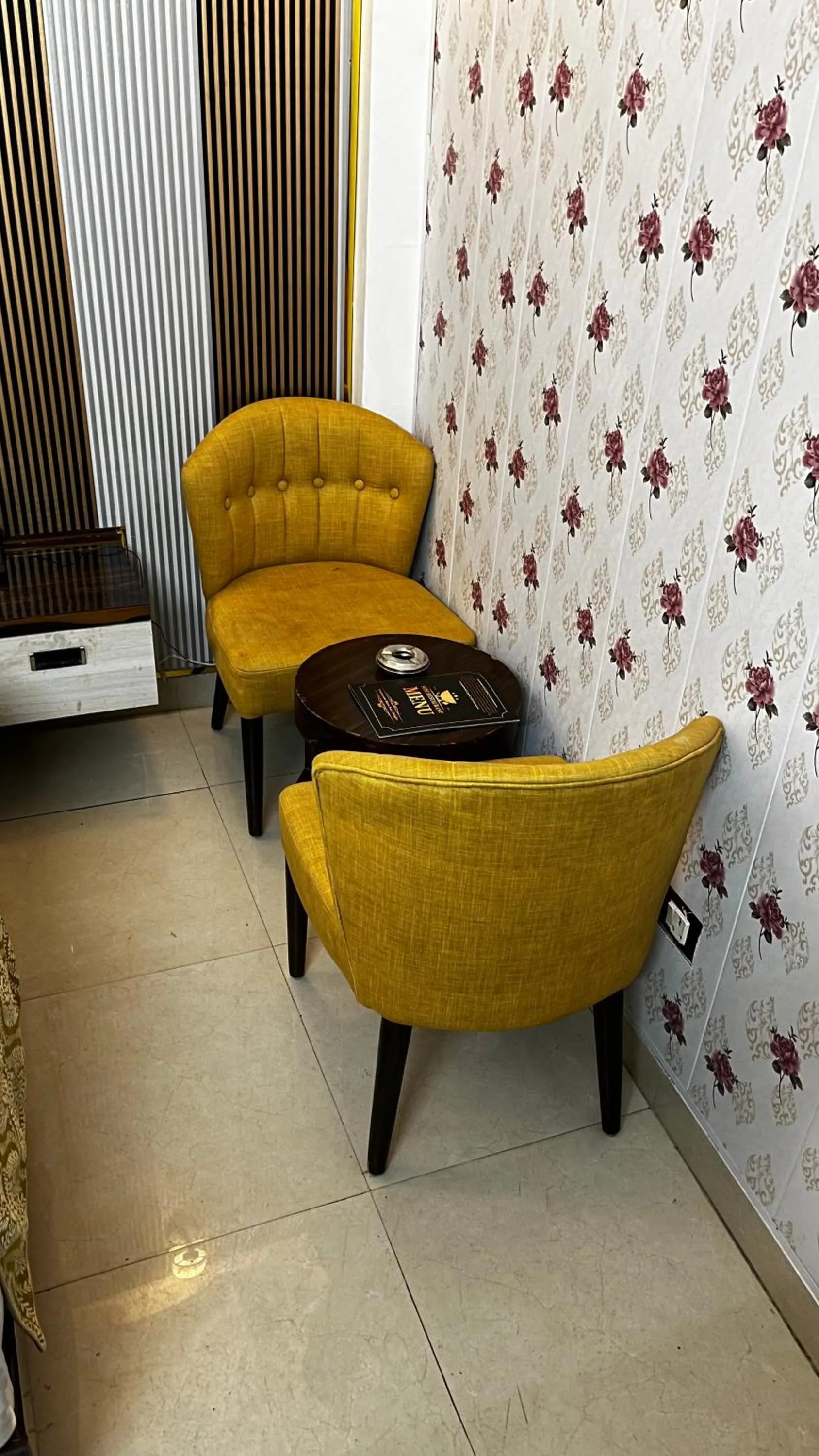Seating area in MK Hotel and Restaurant