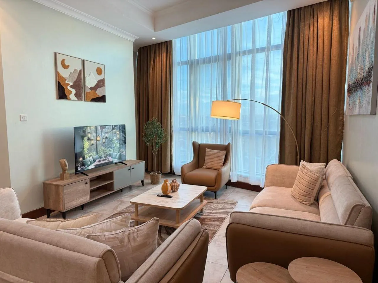 Living room in Fairview Luxury Apartments