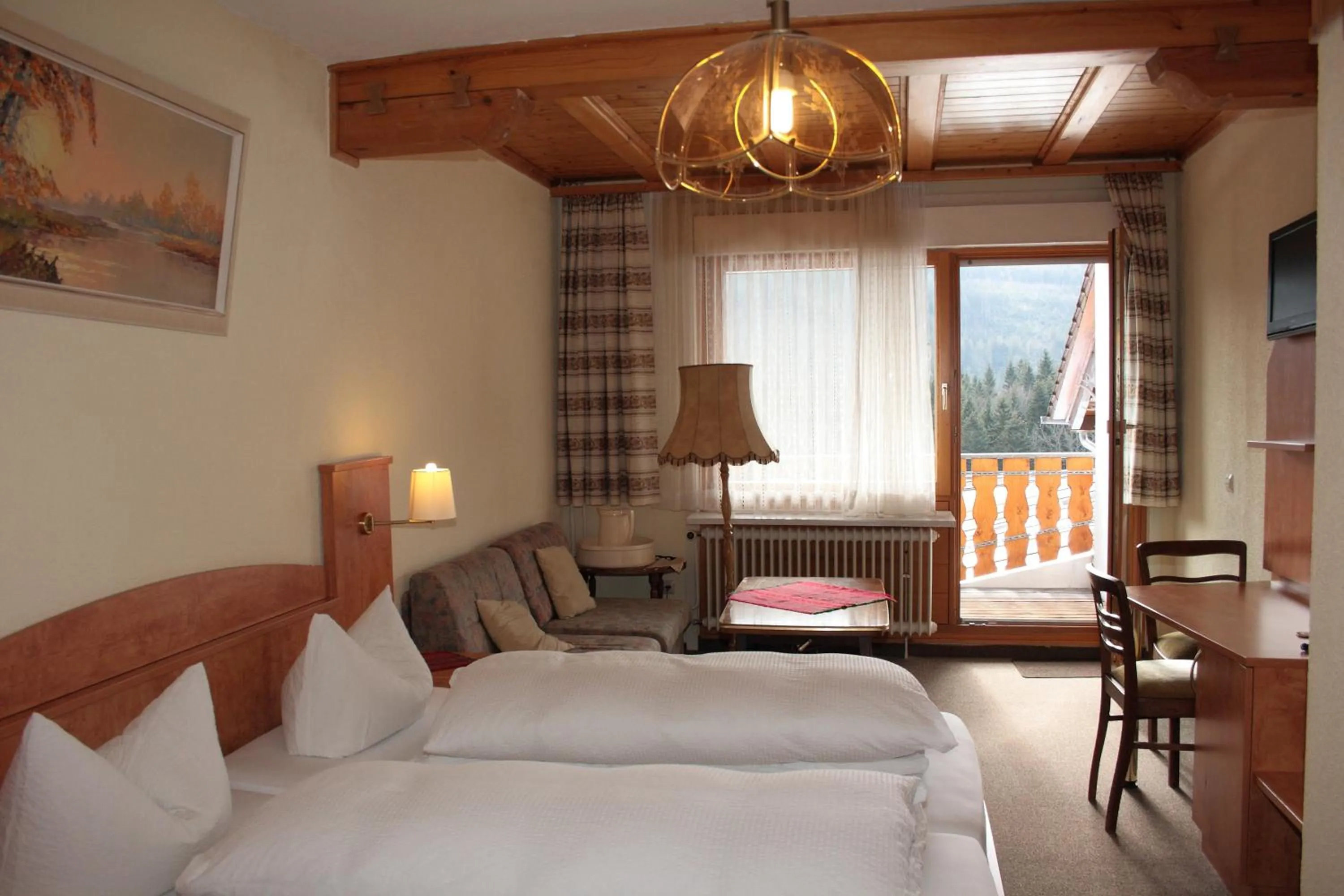 Decorative detail, Bed in Schwarzwald-Gasthof Hirsch