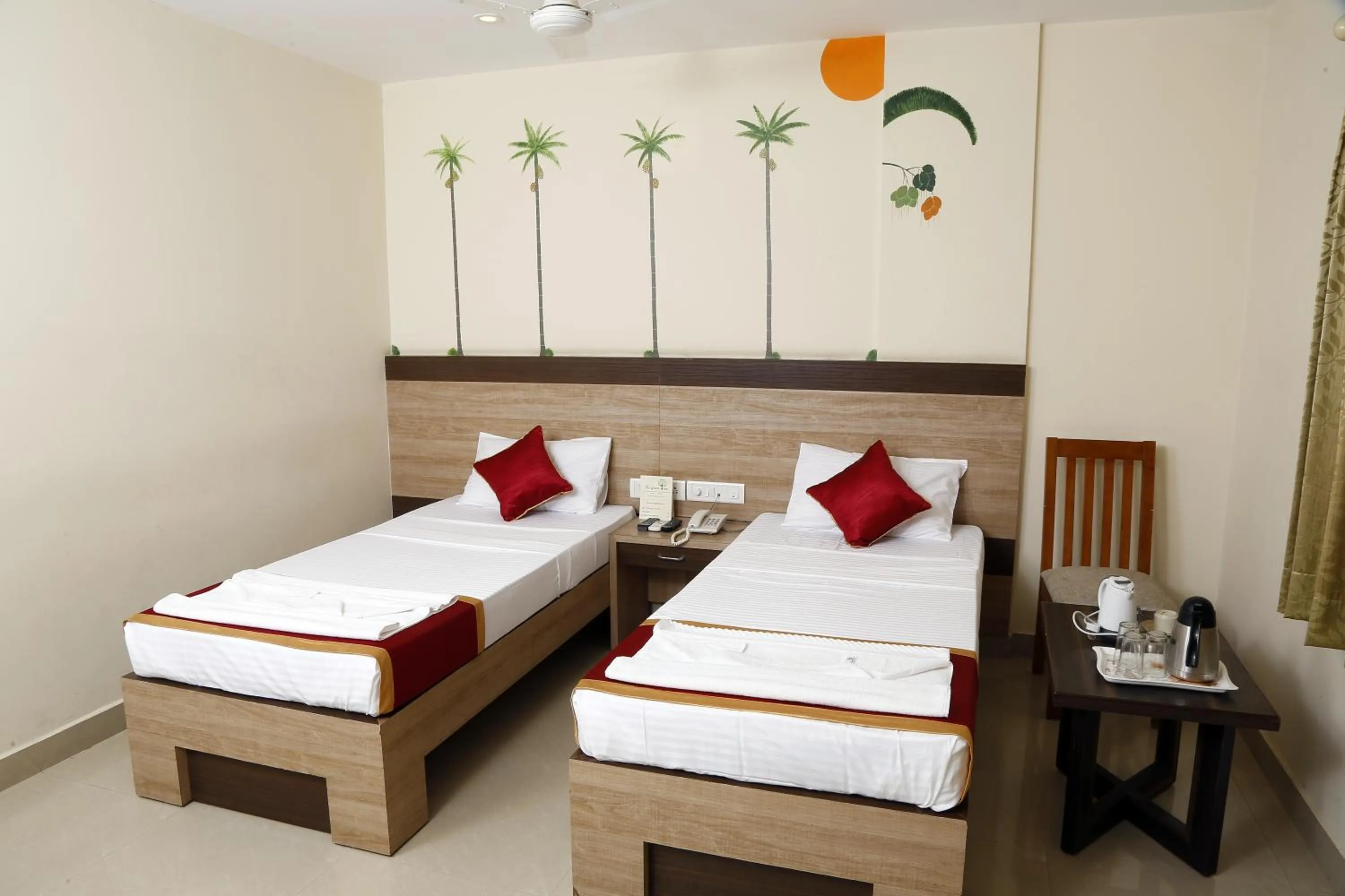 Bed in HOTEL GREEN TREES