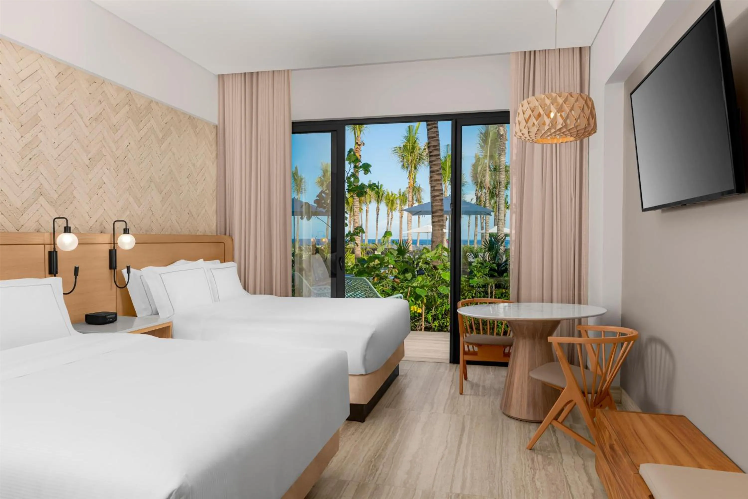 Bed in Hilton Tulum Riviera Maya All-Inclusive Resort