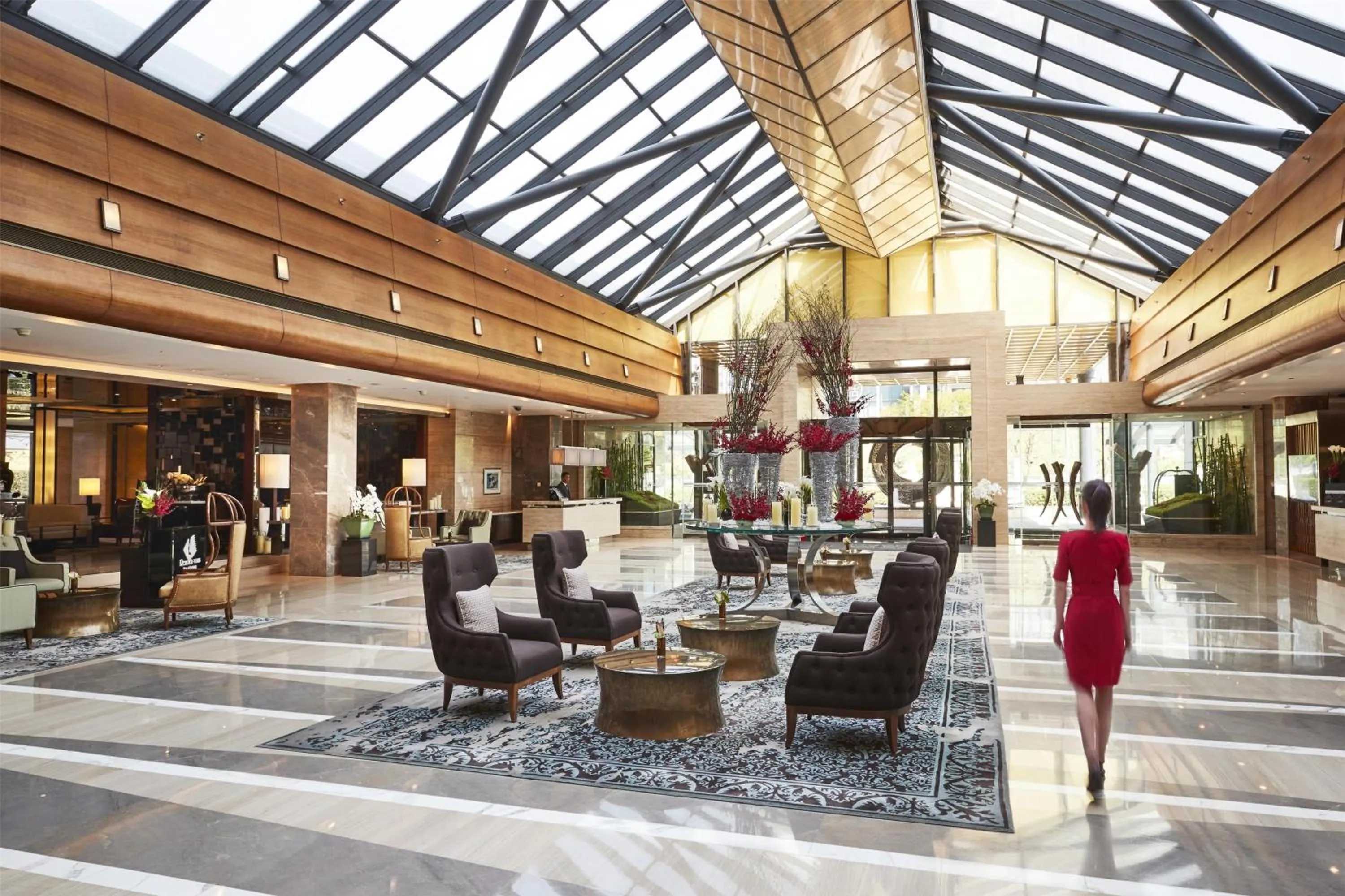 Lobby or reception in Kempinski Hotel Beijing Yansha Center