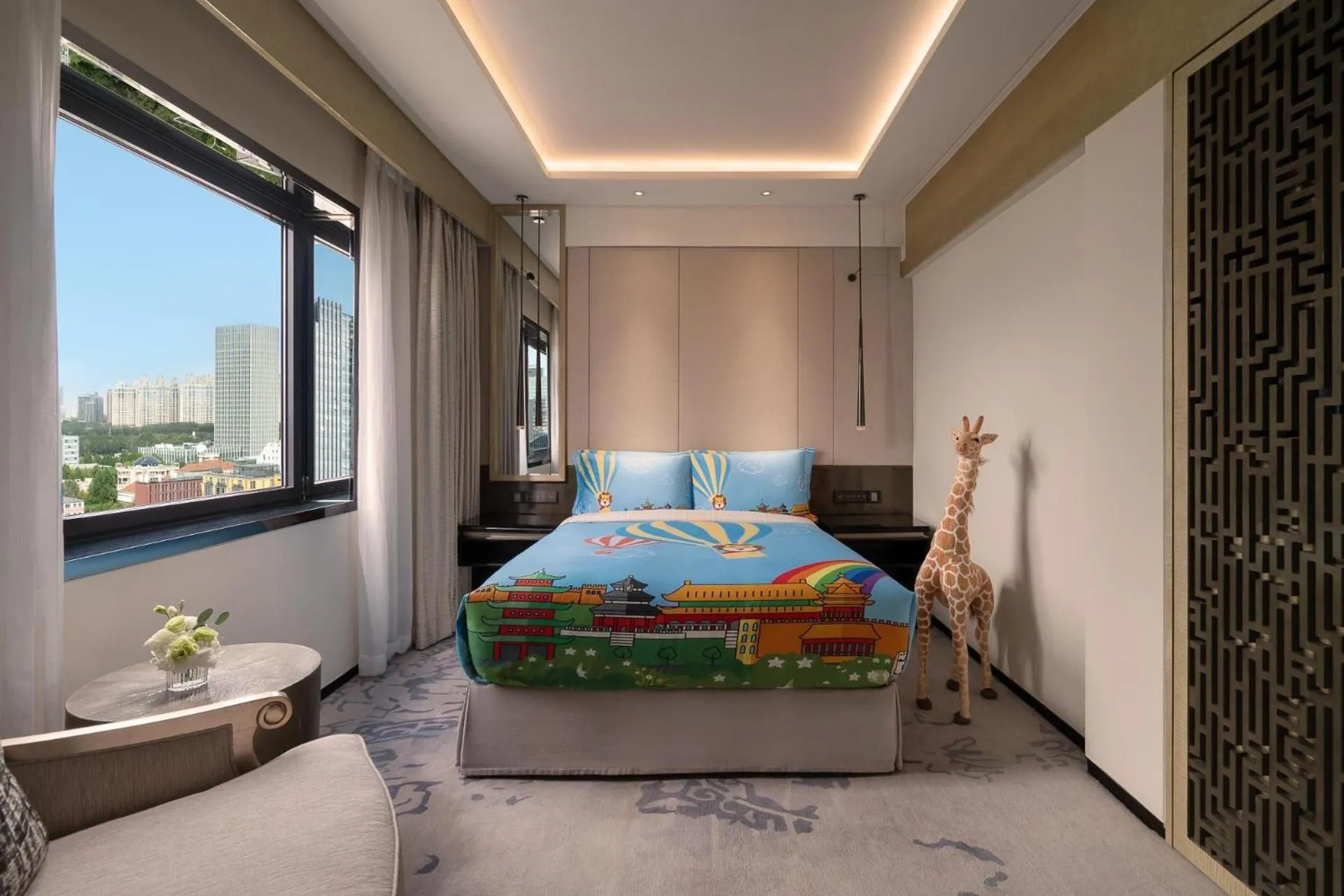 Bed in Kempinski Hotel Beijing Yansha Center