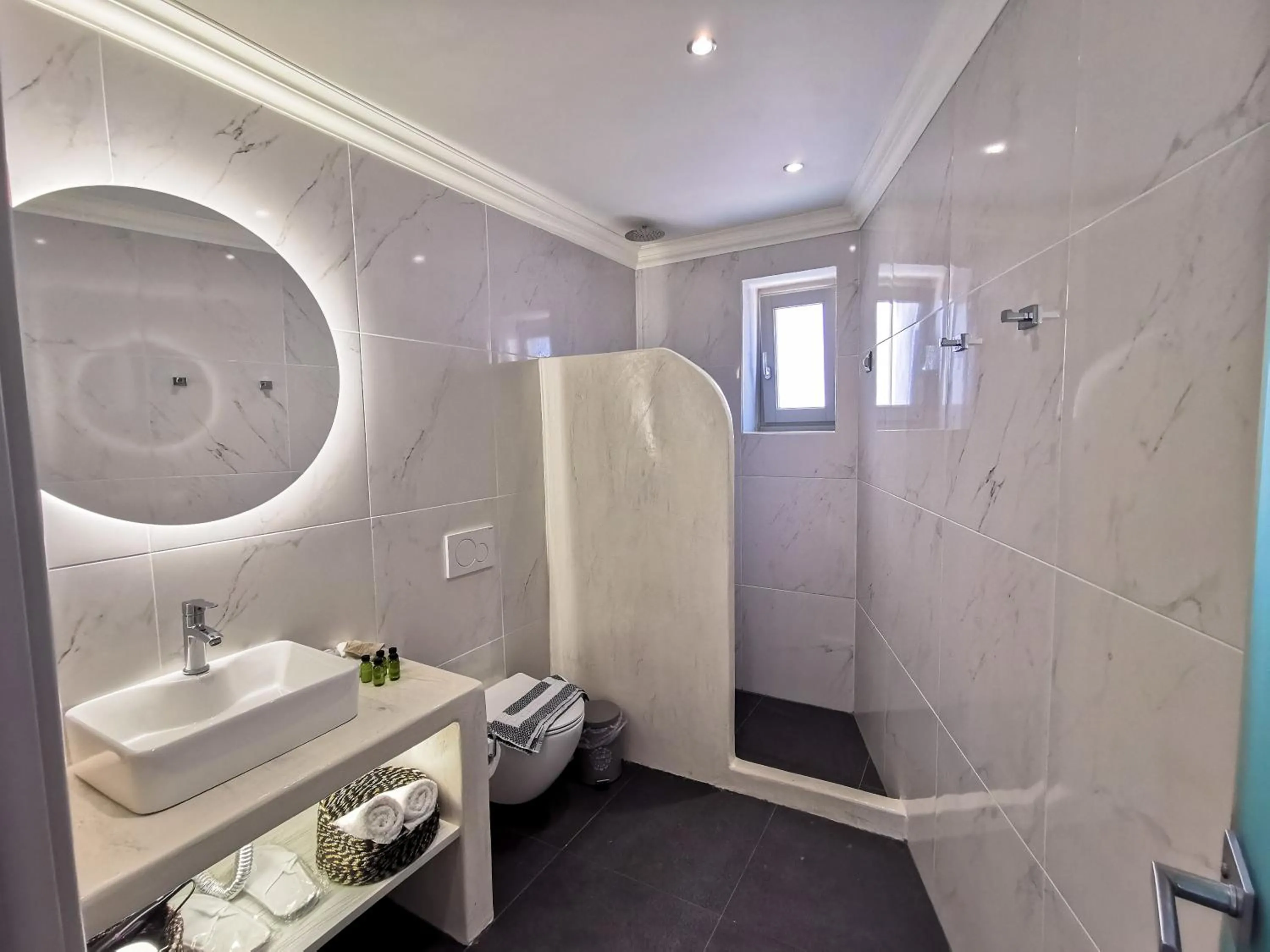Bathroom in Noir Santorini