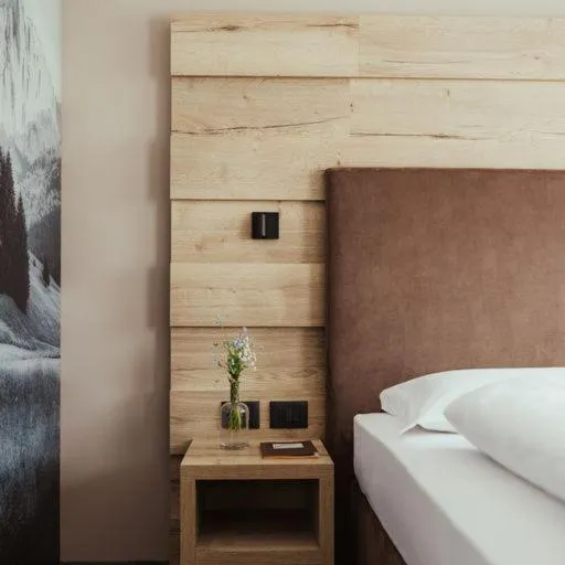 Bed in Hotel Leonhard