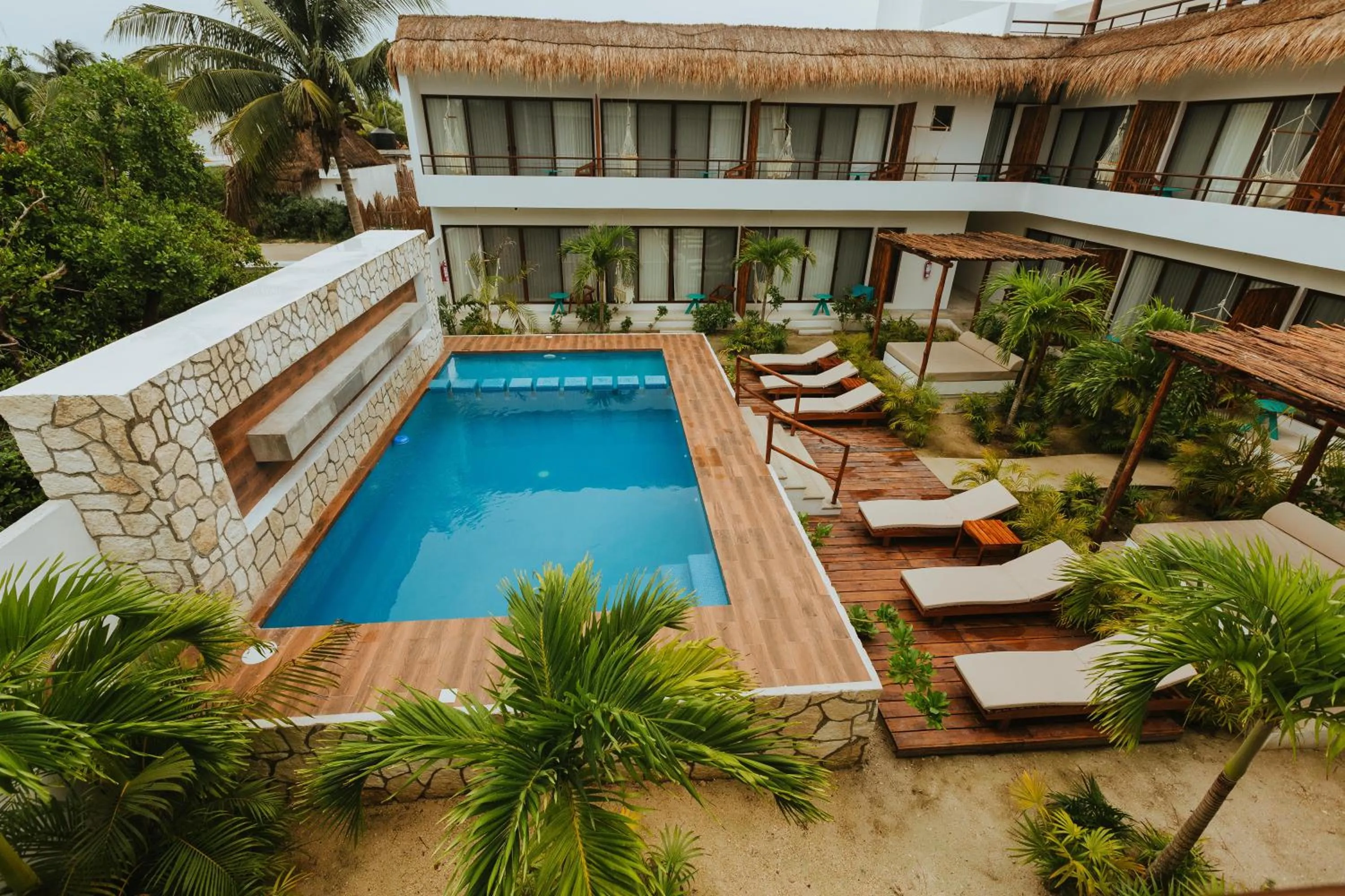 Pool view in Hotel Boutique Naj Casa Holbox