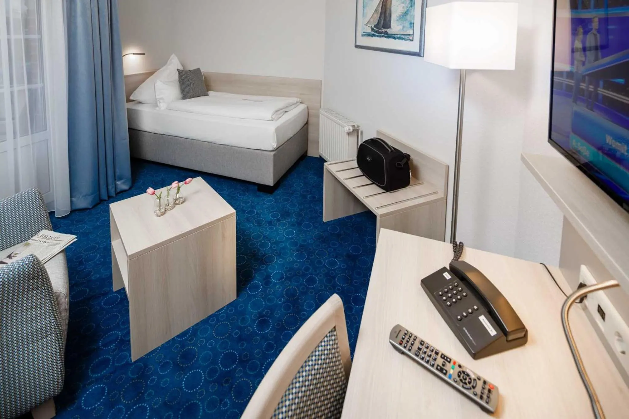 Bed in Hotel Seeschwalbe