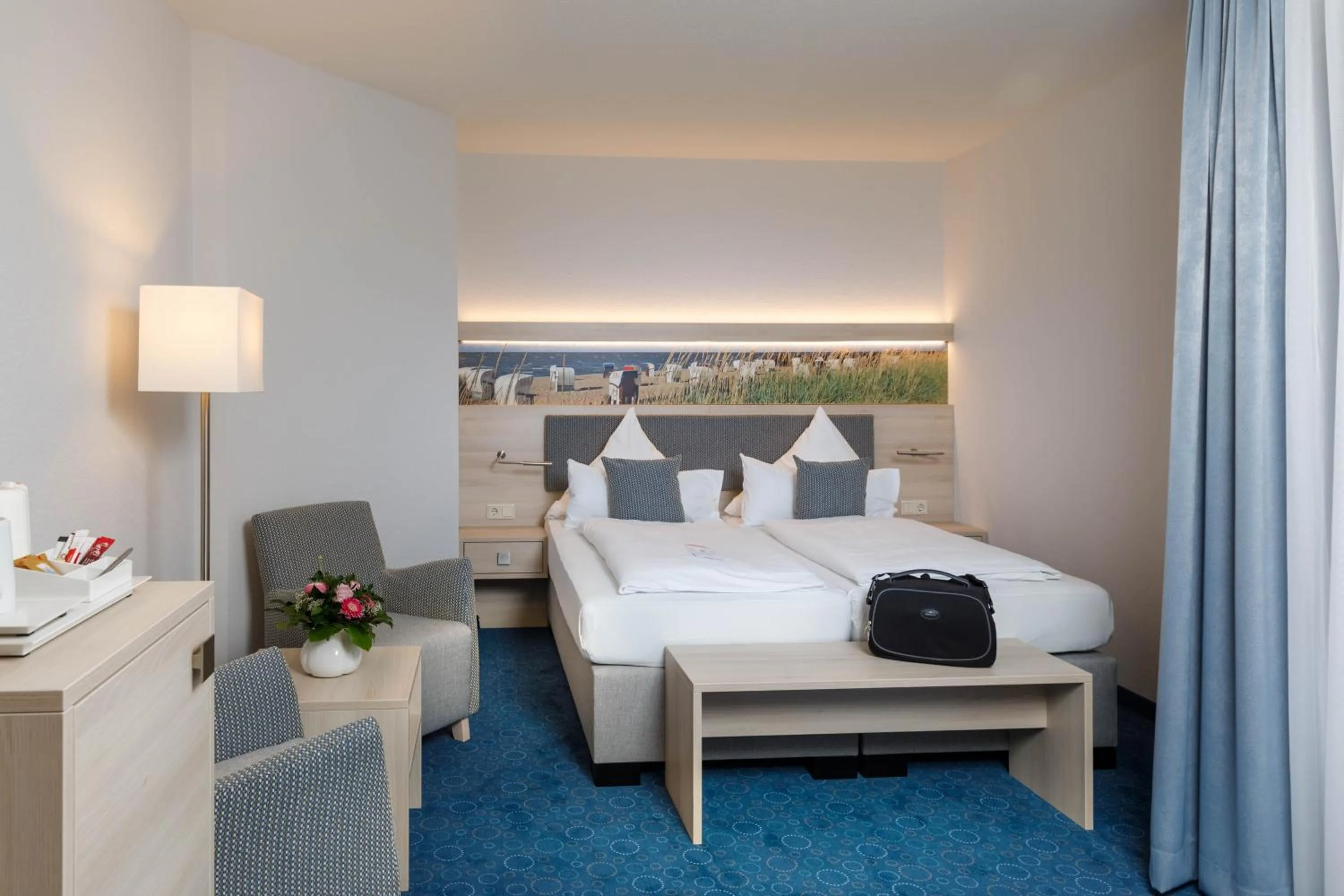 Bedroom, Bed in Hotel Seeschwalbe