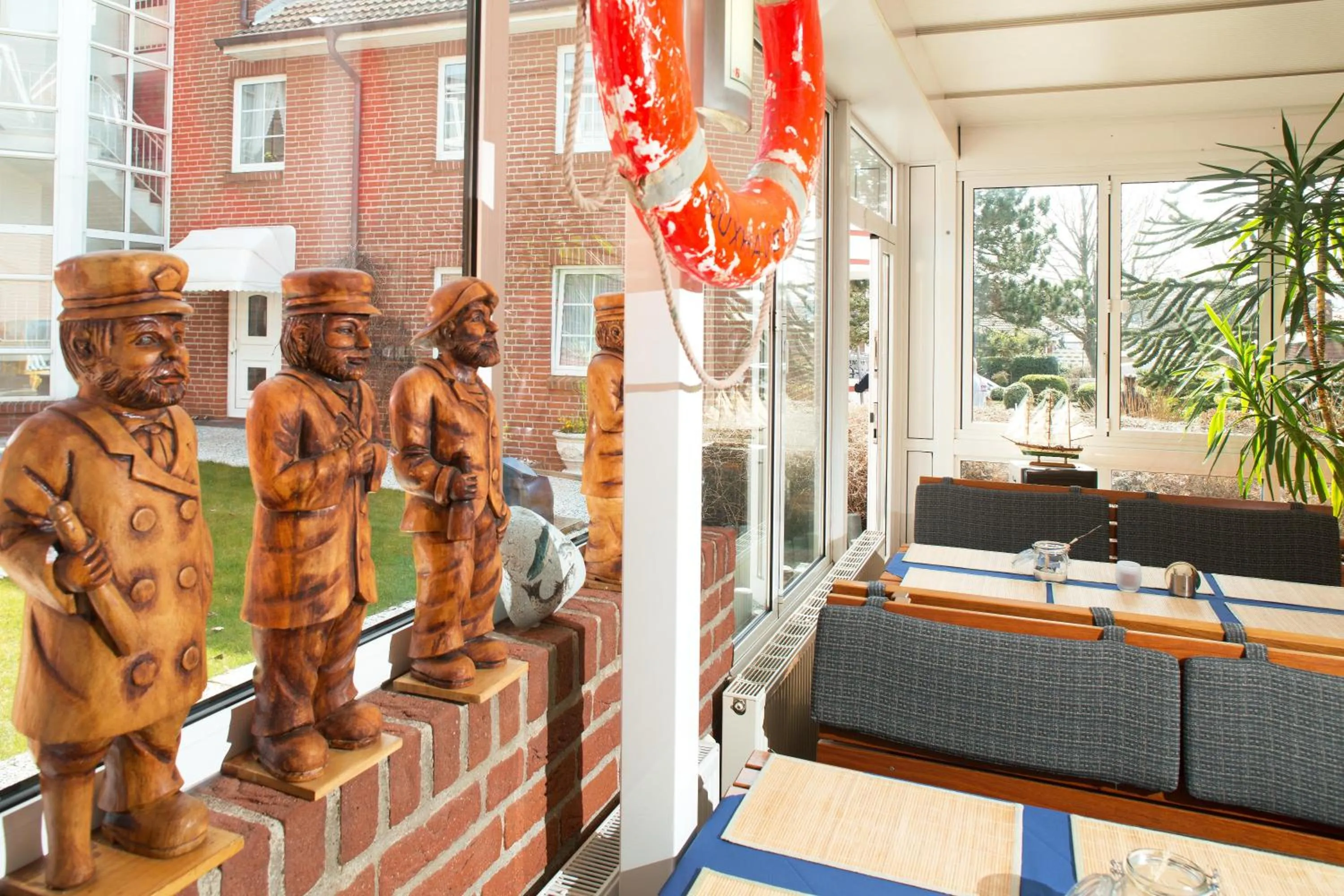 Lobby or reception in Hotel Seeschwalbe