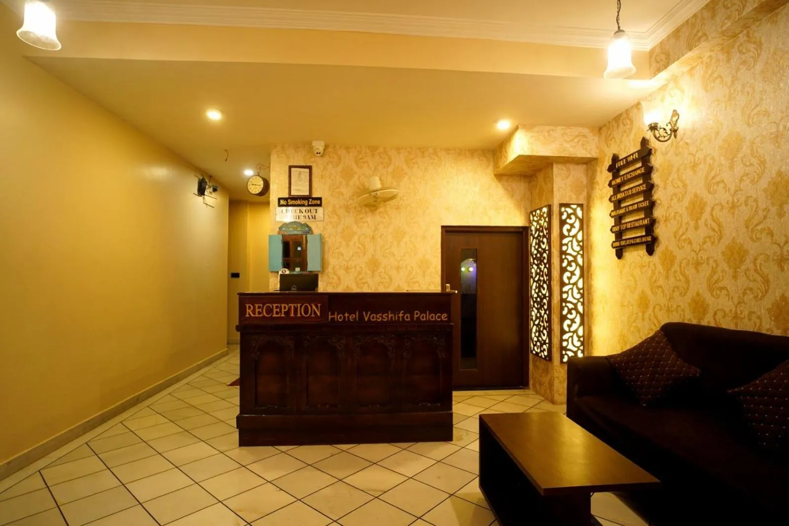 Seating area in Hotel Vasshifa Palace