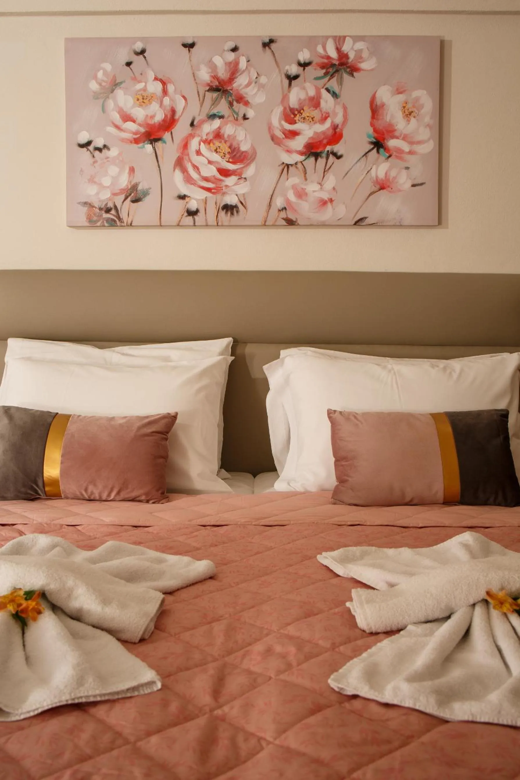 Bed in Asterion Luxury Studios Airport