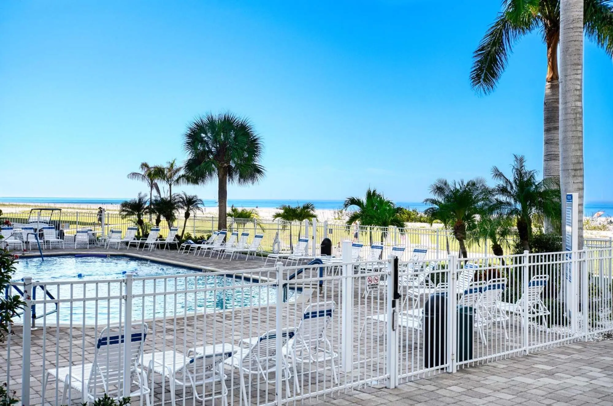 Pool view in Estero Beach And Tennise Club 1008 B