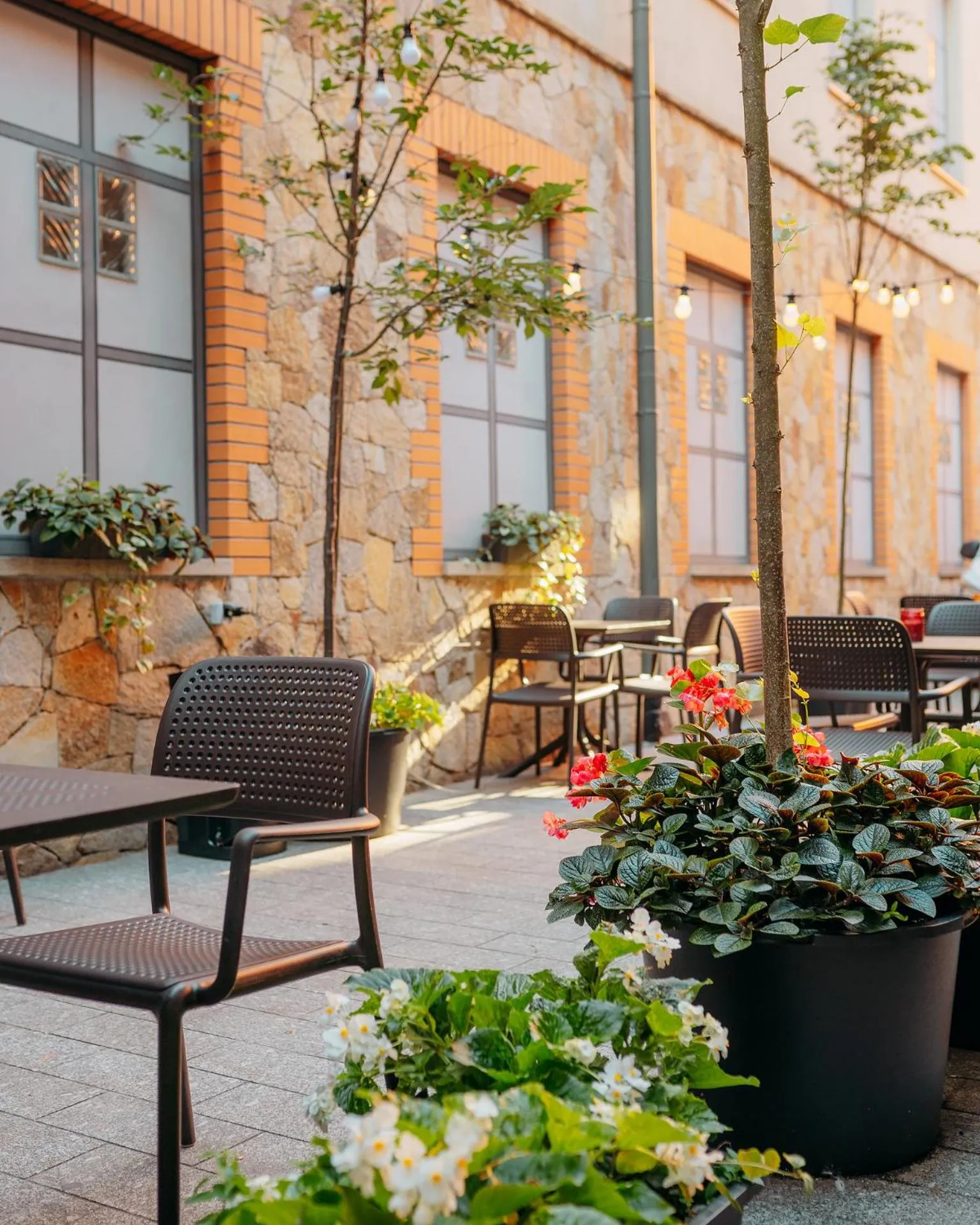 Patio in Hotel Jazz Market Square Wroclaw
