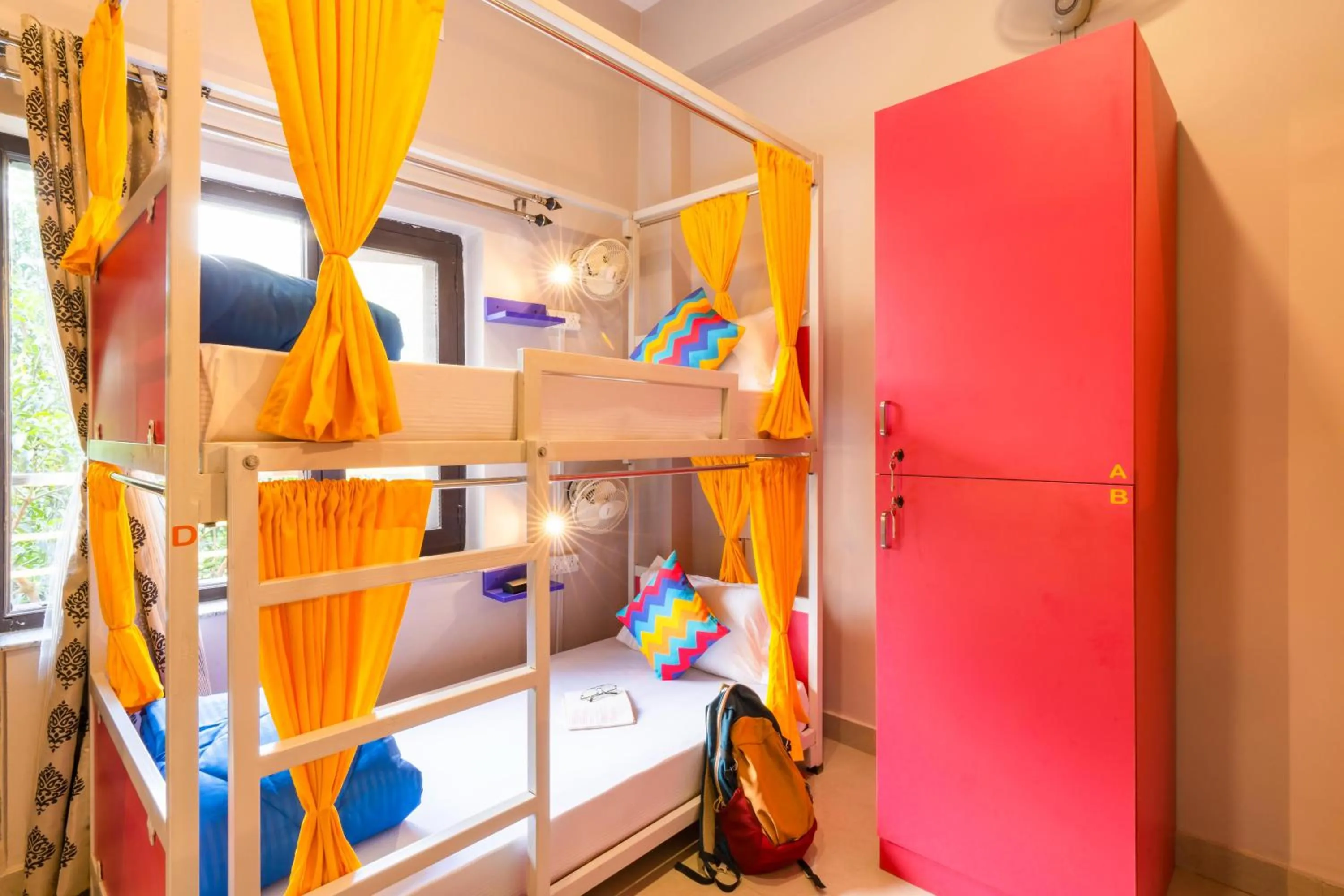 Bed in goSTOPS Rishikesh, Lakshman Jhula